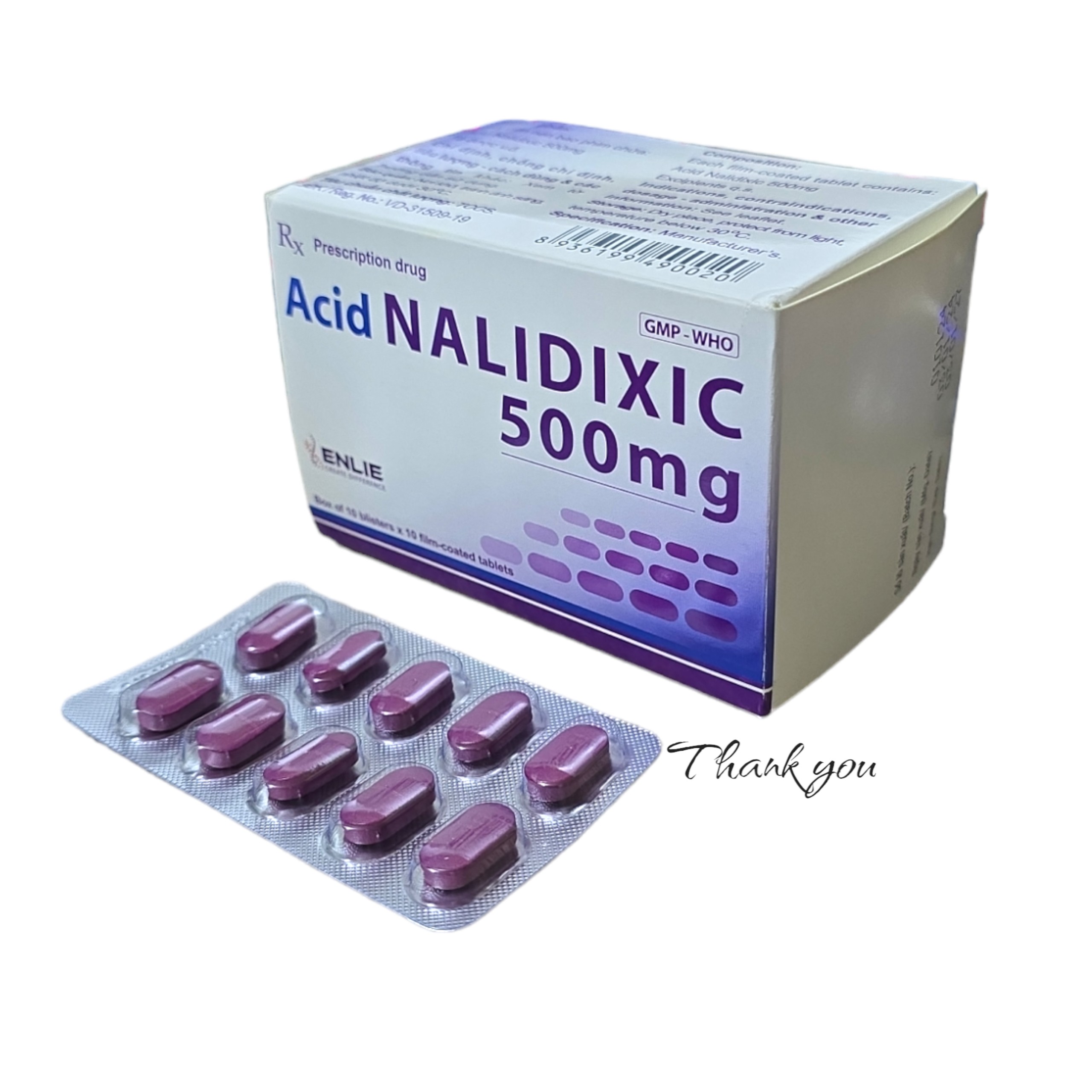 Acid Nalidixic 500mg_H100v_Bình Dương_Date 1.2027