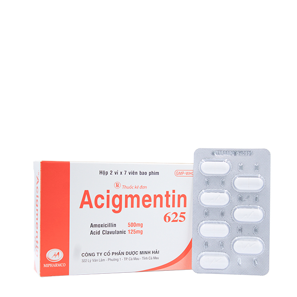 Minh Hải_Acigmentin 625 (H/14v vỉ Nhựa)