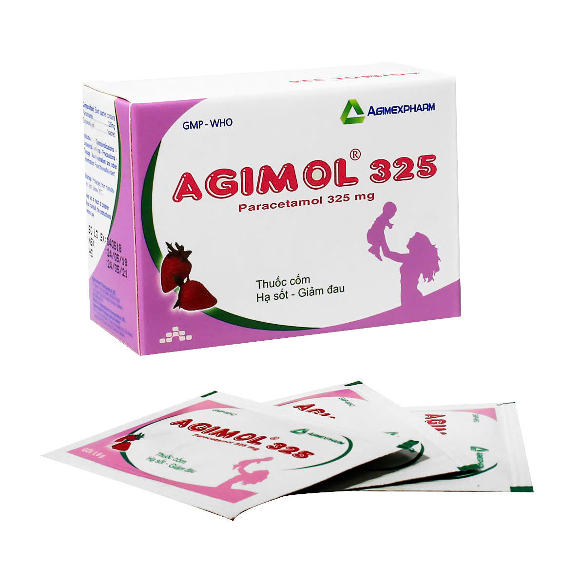 Agimol 325- Paracetamol 325 mg- Thuốc Cốm- H30 gói- Agi- K120