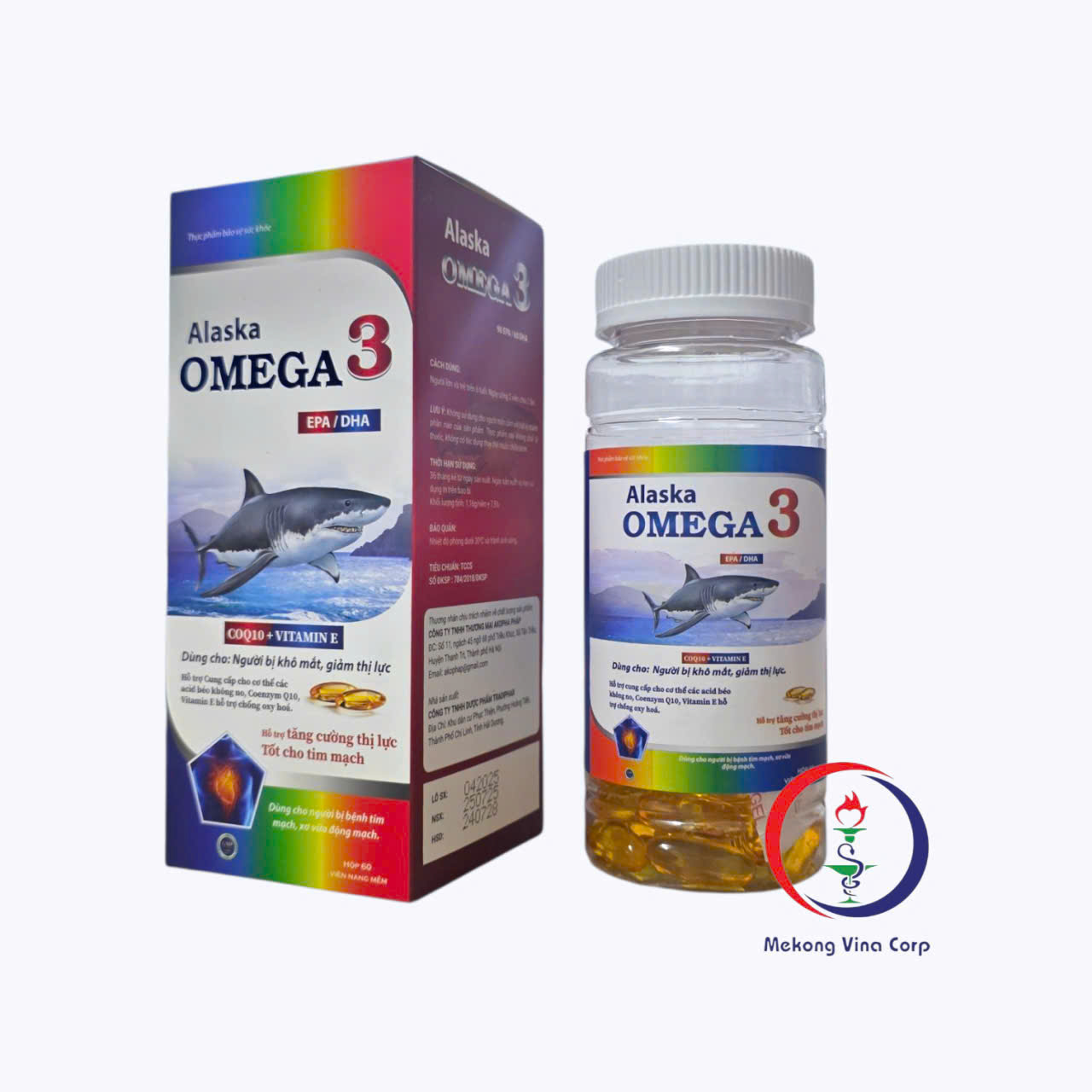 AKOPHA_ALASKA OMEGA 3 (xanh Hộp 1 lọ 60 viên)