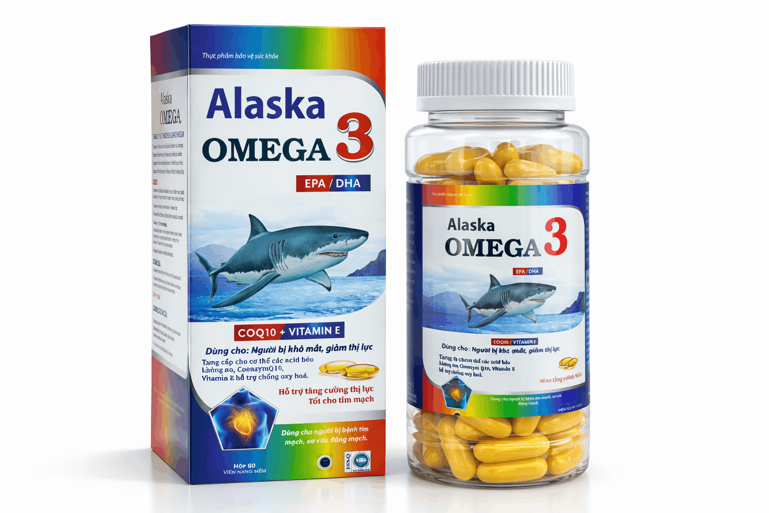 AKOPHA_ALASKA OMEGA 3 (xanh Hộp 1 lọ 60 viên)