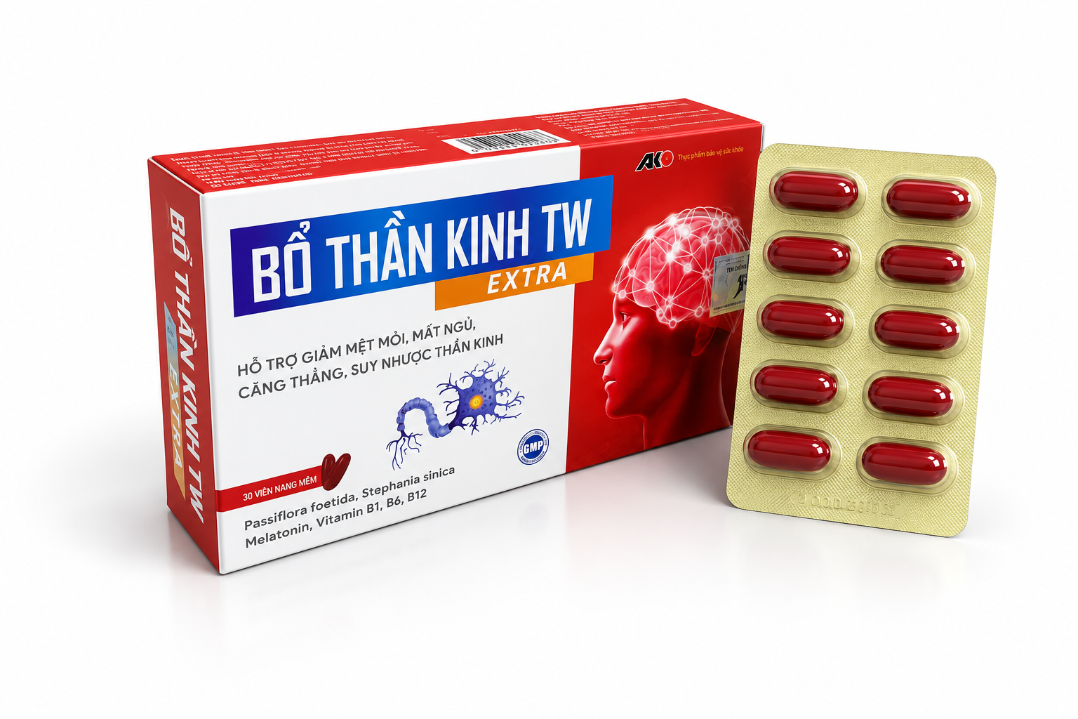 Akopha_Bổ Thần Kinh TW Extra_H/30v_K128