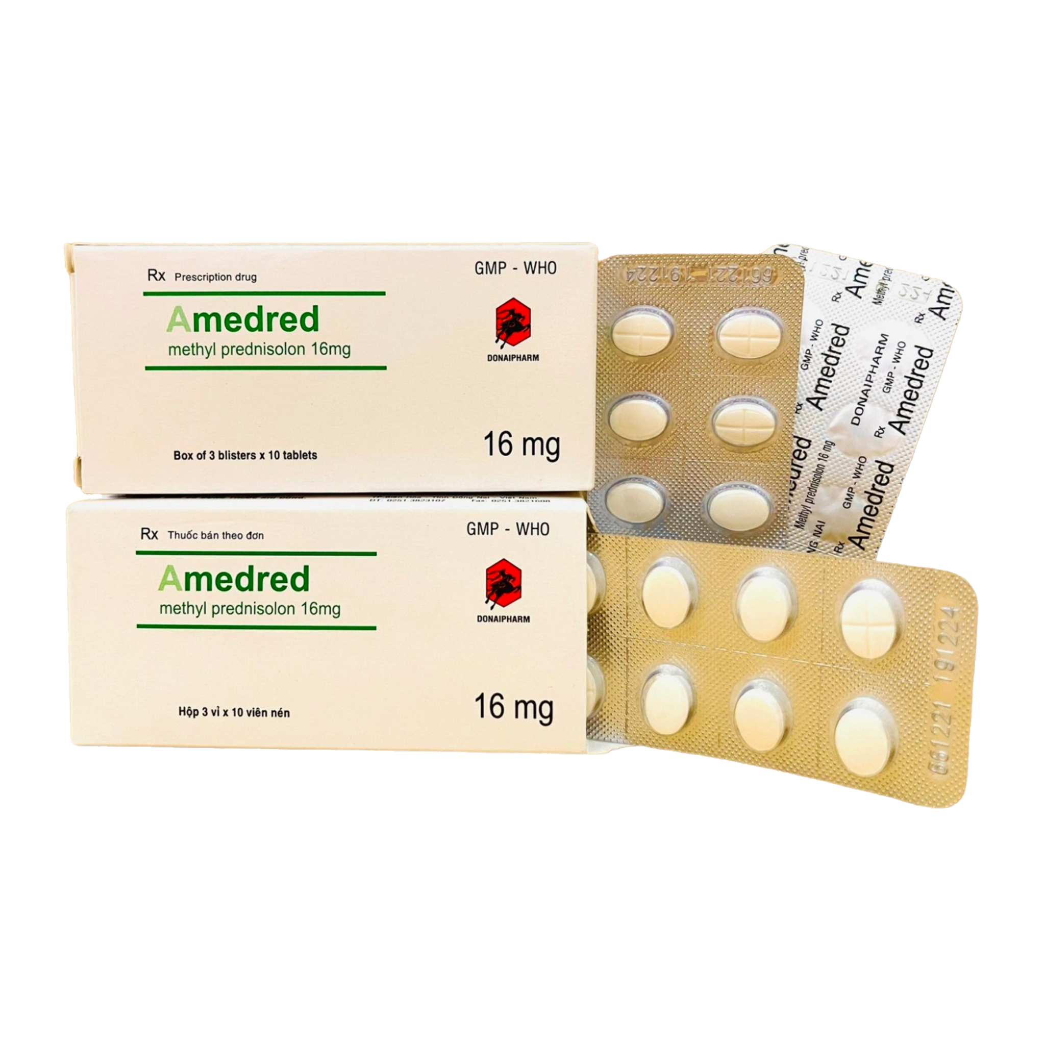 Amedred- methy prenisolon 16mg- hộp 3 vỉ x 10 viên- Đồng Nai  