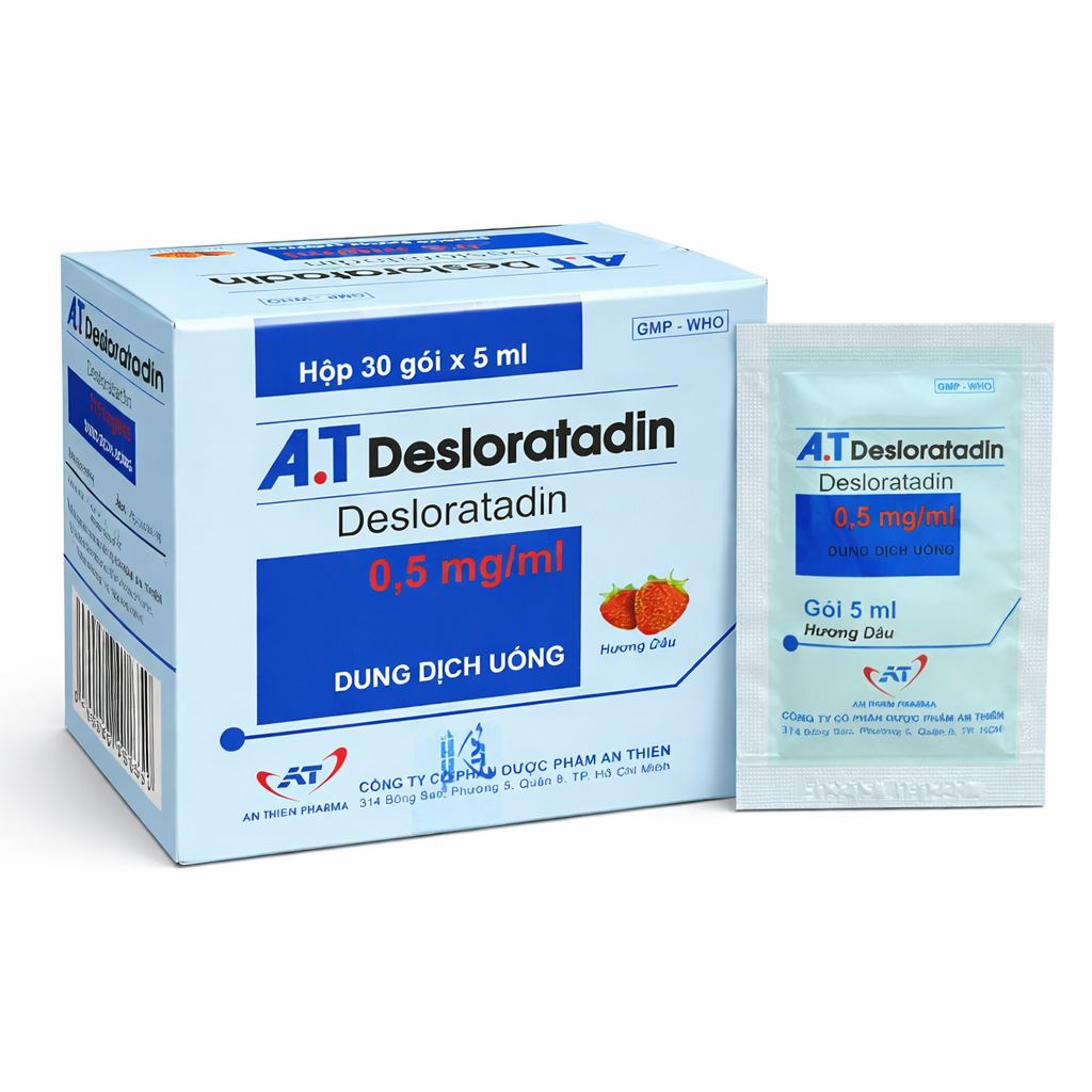 An Thiên_A.T Desloratadin 0.5mg/ml_H/30gói/5ml- K84