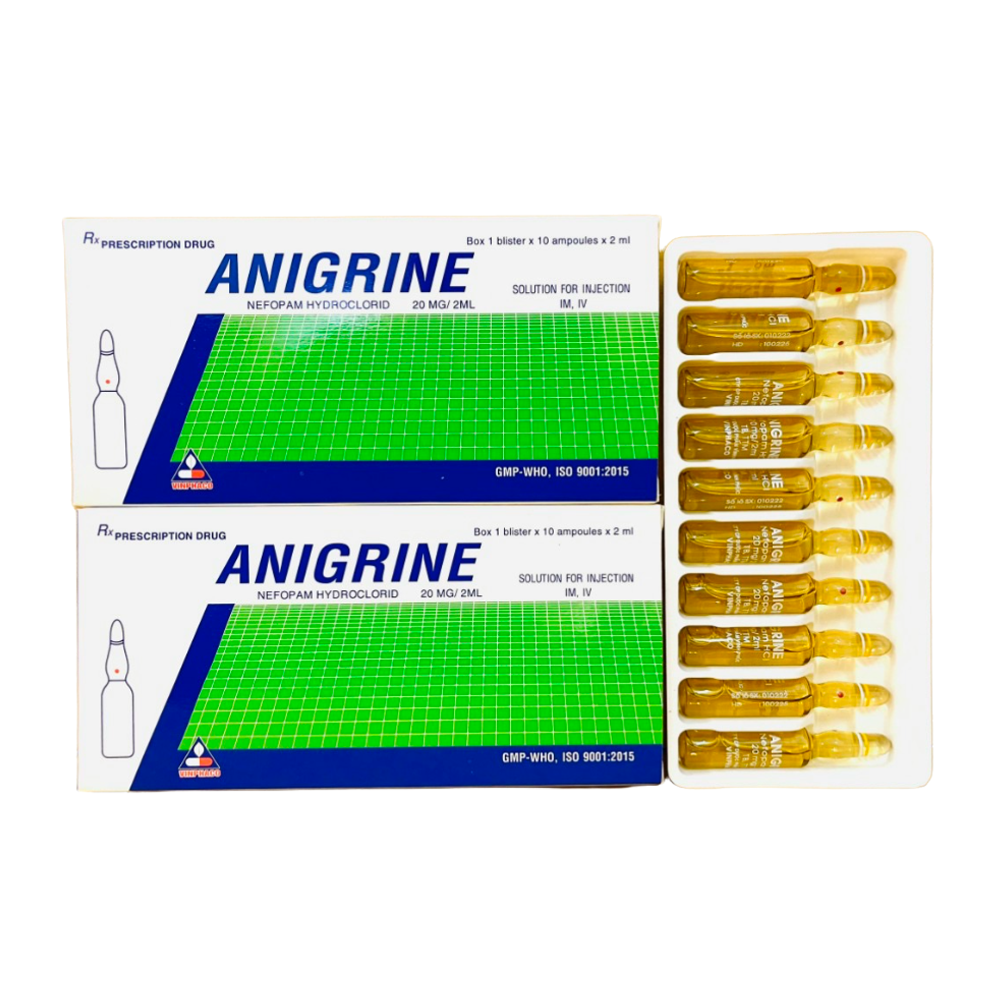 Anigrine Hộp 1 vỉ x 10 ống x 2ml