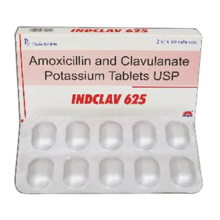 Ấn_Indclav 625 (2 vỉ x 10 viên)_K100 DATE 9/10/27