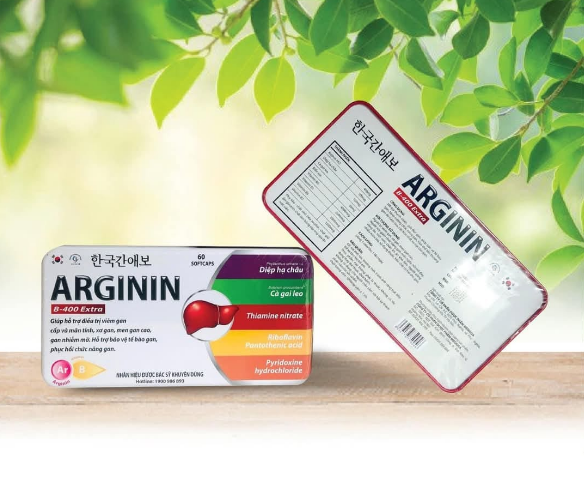 Arginin B-400 Extra Hộp Thiếc 60 viên nang mềm