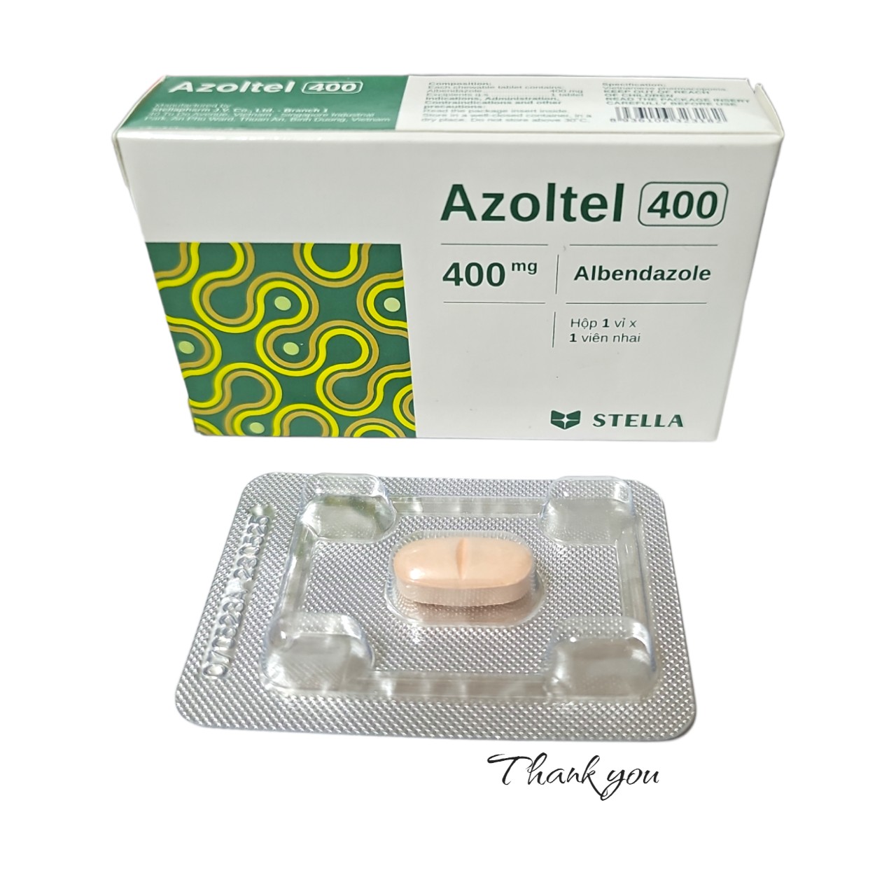 Azoltel 400_Albendazole 400mg_H1v_STELLA