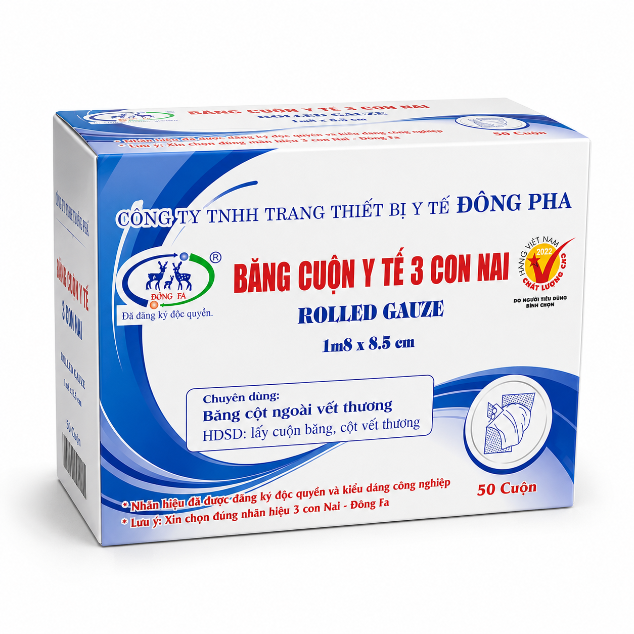 Băng cuộn Đông Fa ( Cuộn lớn)_H/1.8m/8.5cm/50C_K30