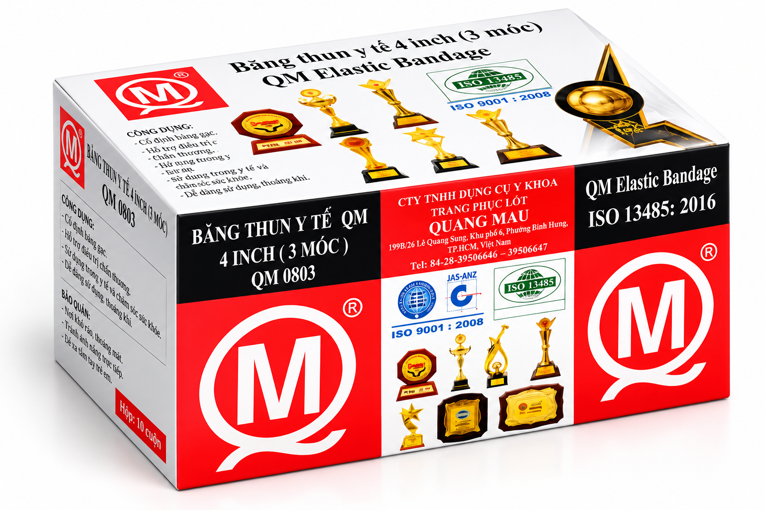 Quang Mậu_Băng Thun Y Tế 3 Móc_H/12 cuộn_K10