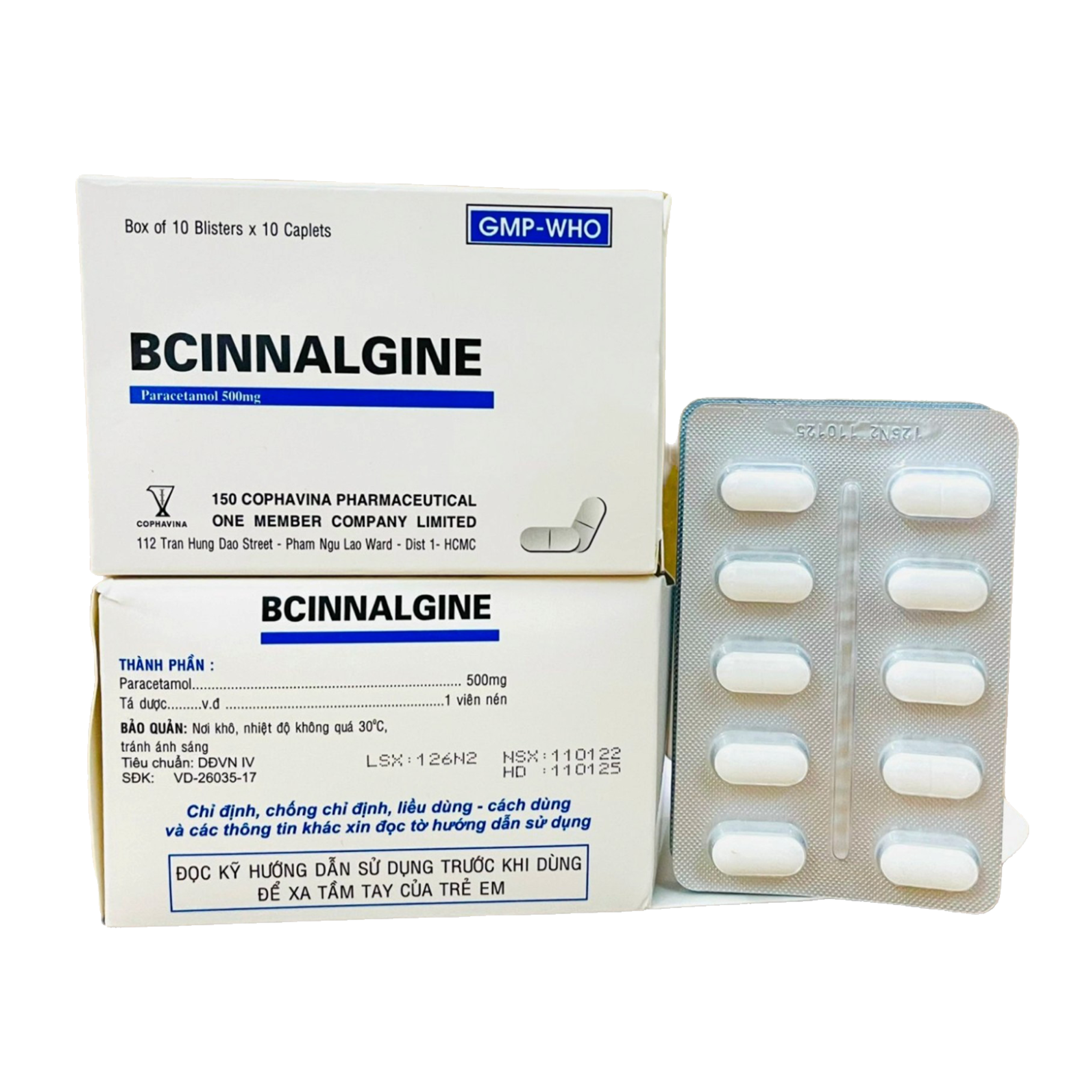 BCINNALGINE - HỘP 100 VIÊN - DƯỢC 150