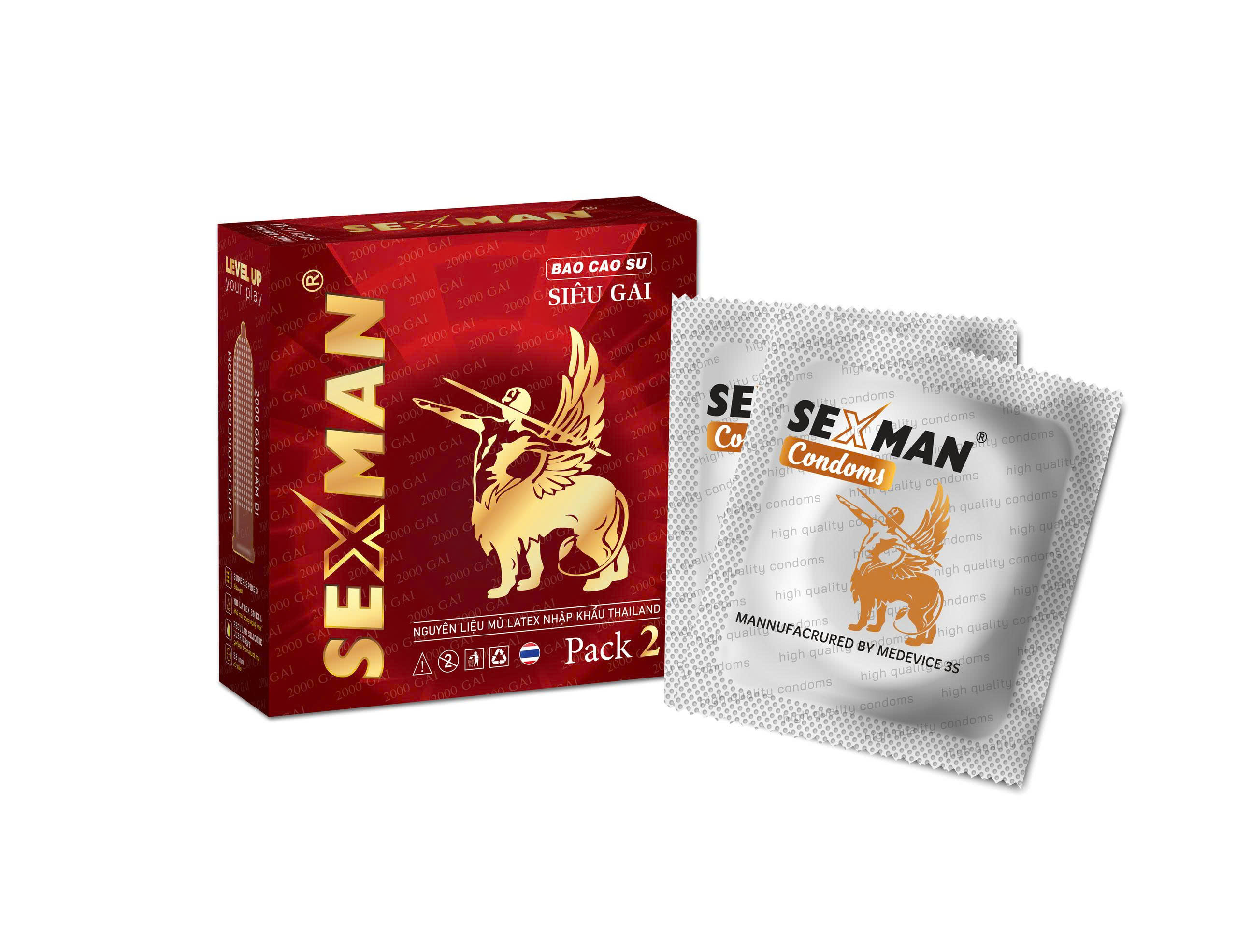 BCS SEXMAN SIÊU GAI- HỘP 2 Cái_Mua 10 tặng 1