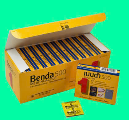 Benda 500 (Mebendazole)_12 hộp nhỏ 1 vỉ x 1 viên