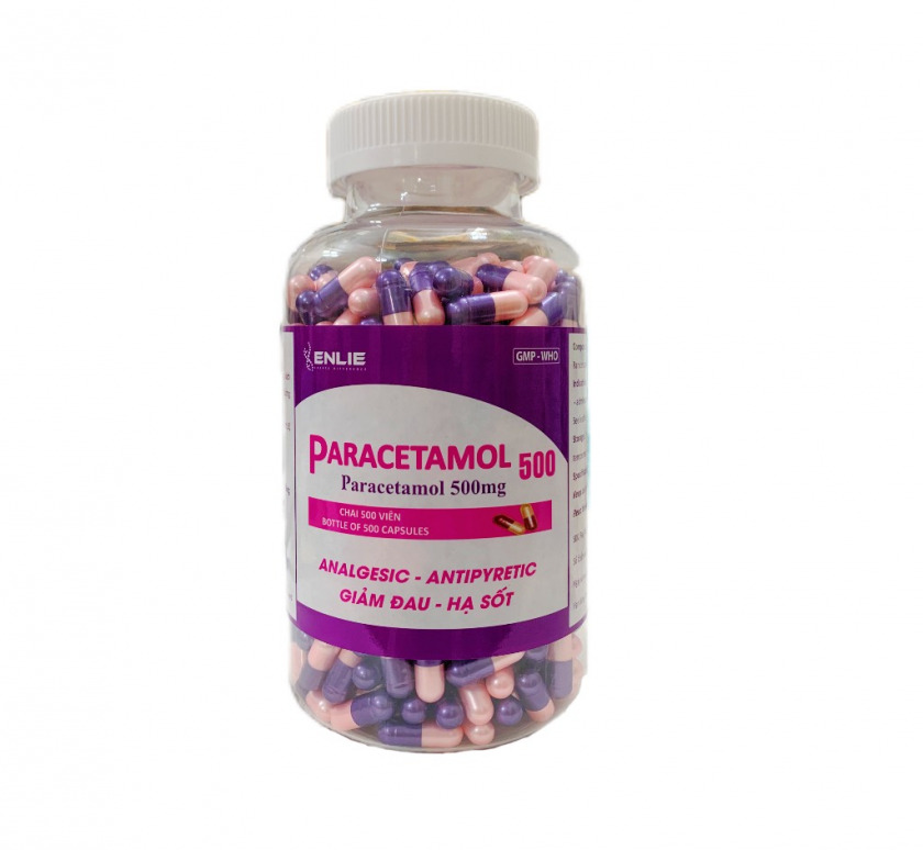 Bình Dương_Paracetamol 500mg (C/500v) Hồng Tím