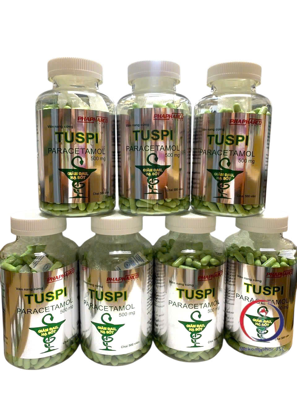 Bình Thuận_Tuspi Paracetamol 500mg Xanh Lá_C/500v