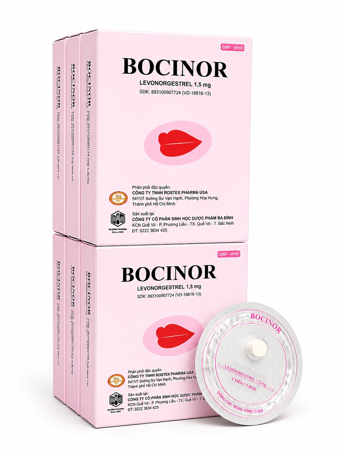 Ba Đình_Bocinor_Levonorgestrel ( Ngừa Thai L/10v) ( HĐ)_K40