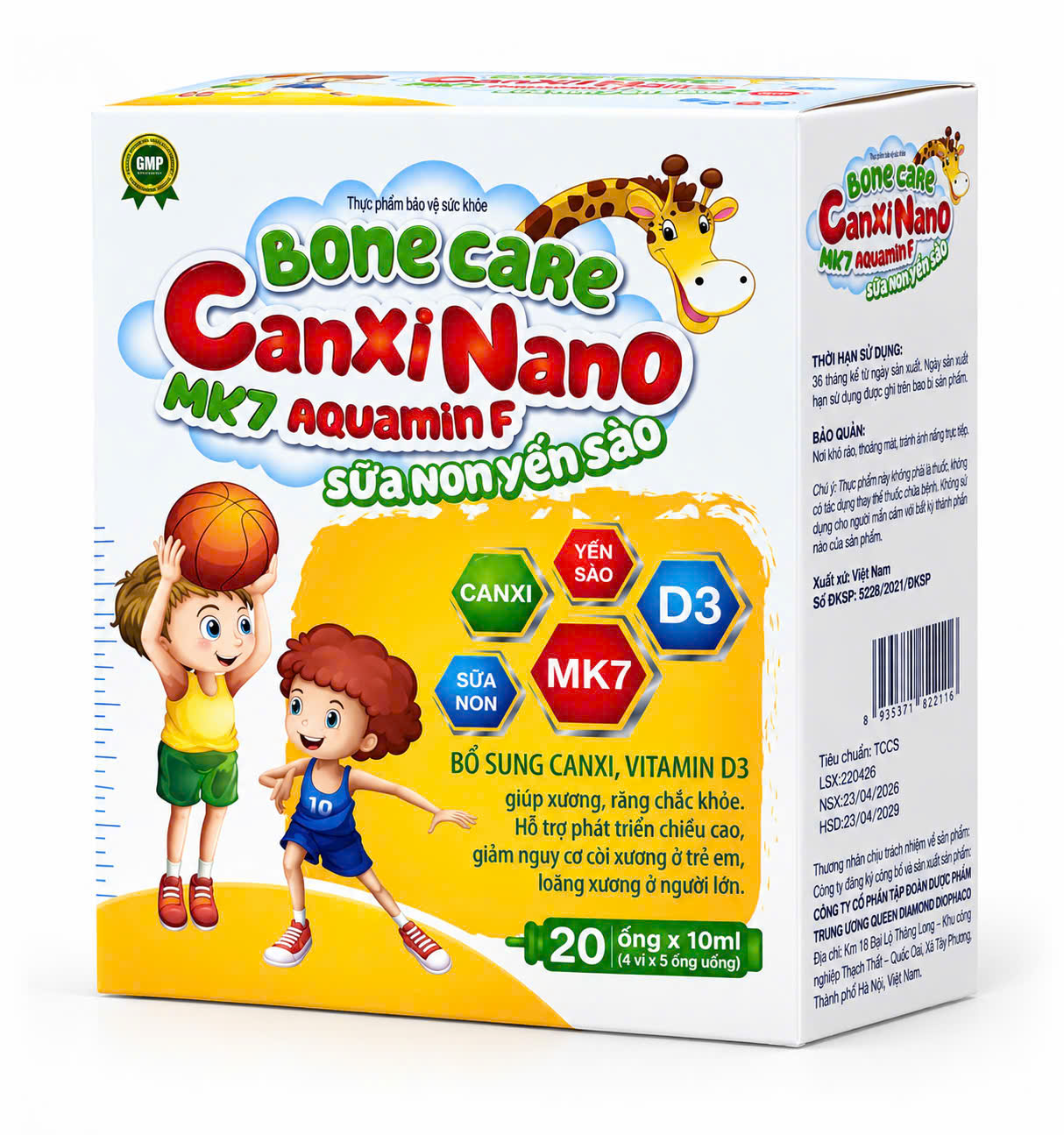 Bone Care Canxi Nano MK7 Aquamin F_H20 ống_K60