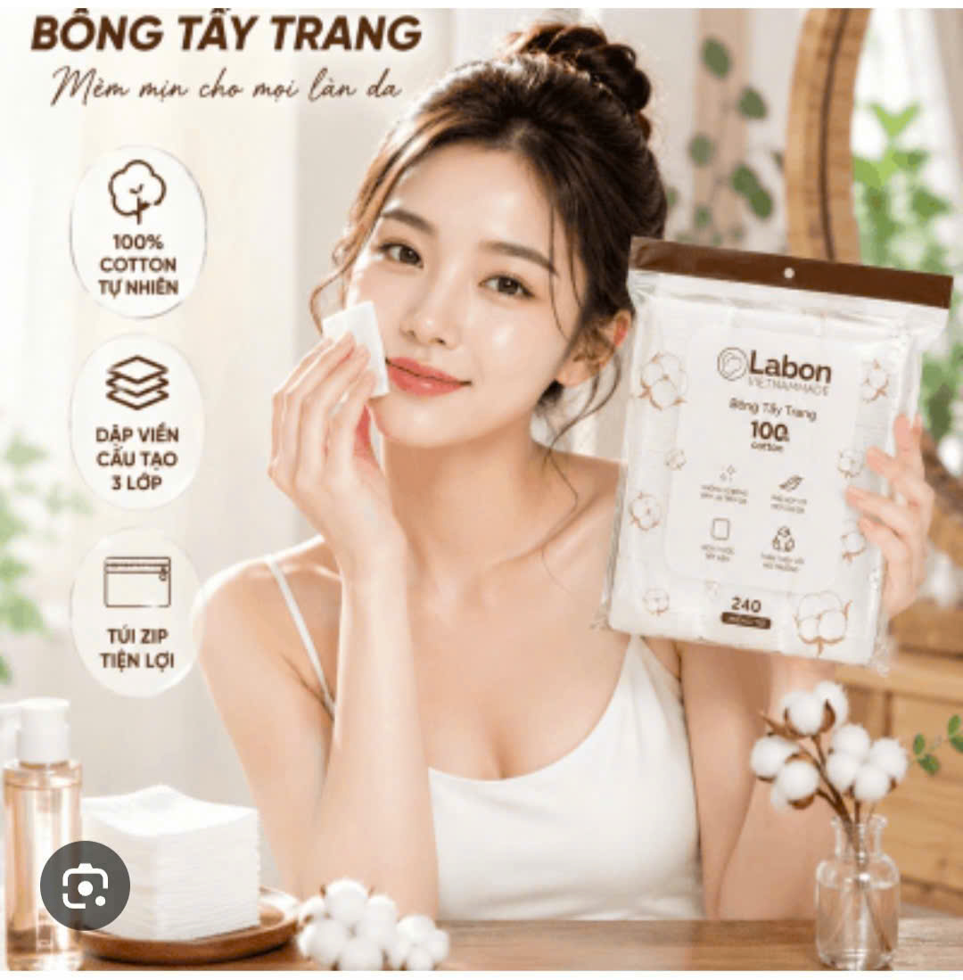 Bông Tẩy Trang Labon 100% Cotton_T/240m