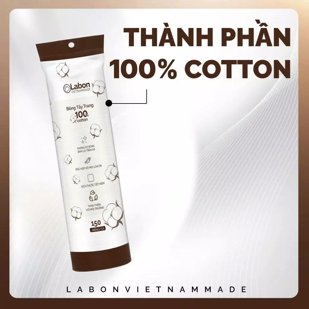 Bông Tẩy Trang Labon 100% Cotton_T/150