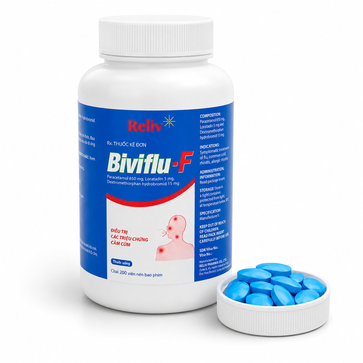 BRV_Biviflu F_Paracetamol 650mg_loratadine 5mg_dextro 15mg_C200v_K70
