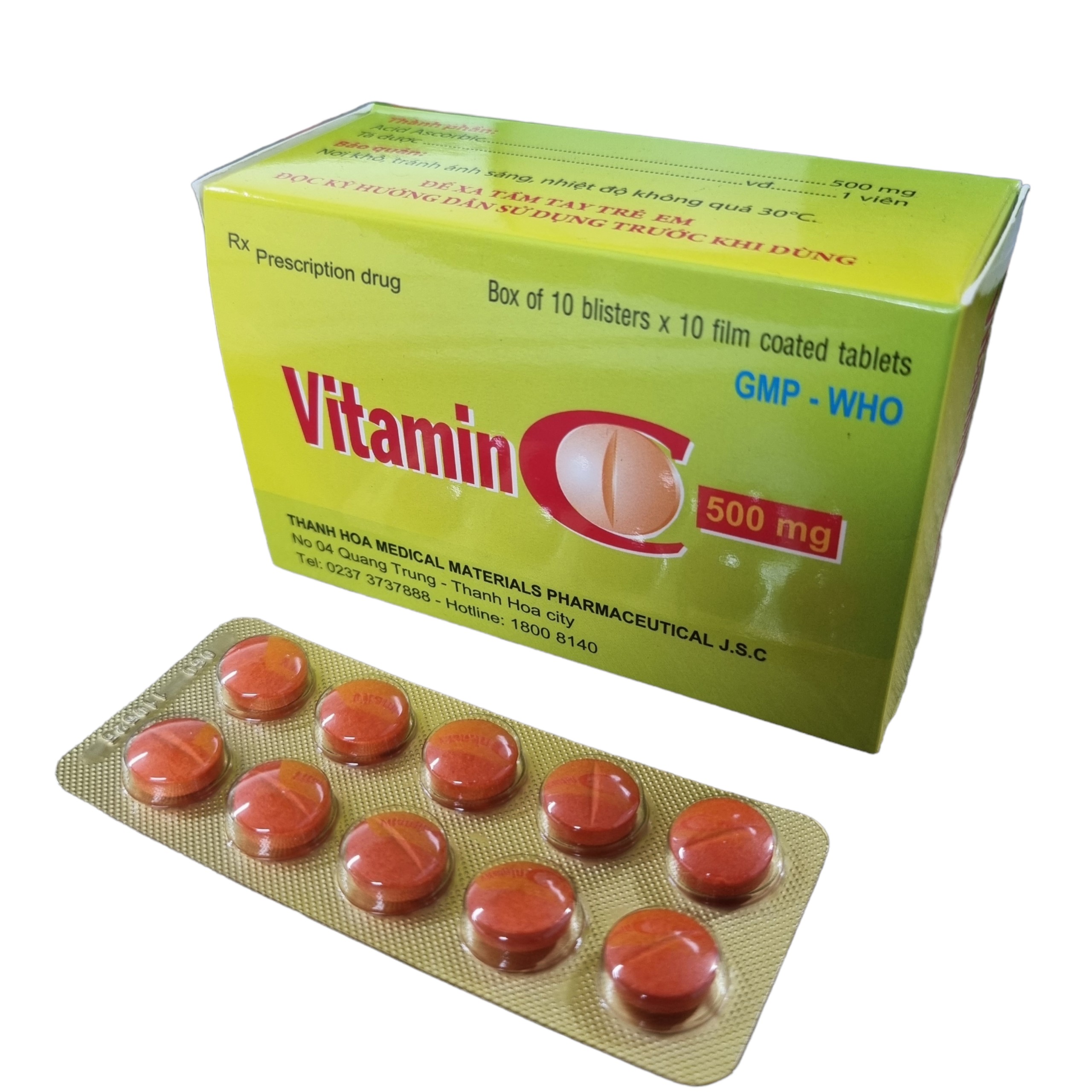 Vitamin C 500 hộp 100 viên nén- Thanh Hóa