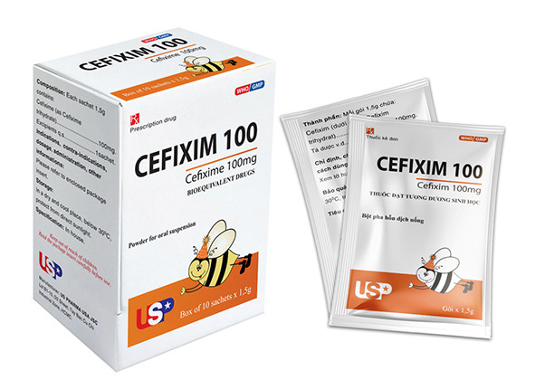 Cefixim 100mg hộp 10 gói _ USP