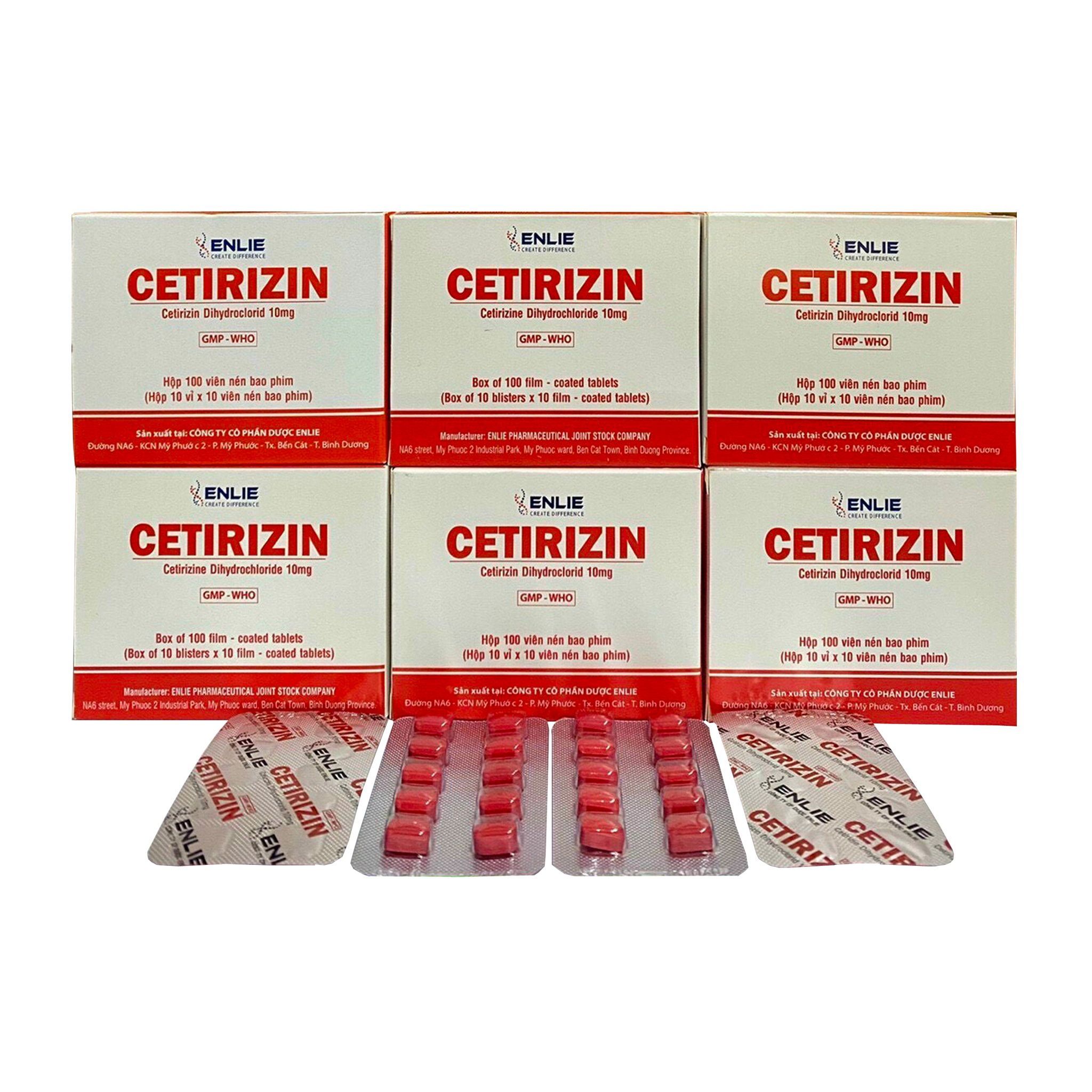 Cetirizin -10mg_ Hộp  100 viên nén bao phim