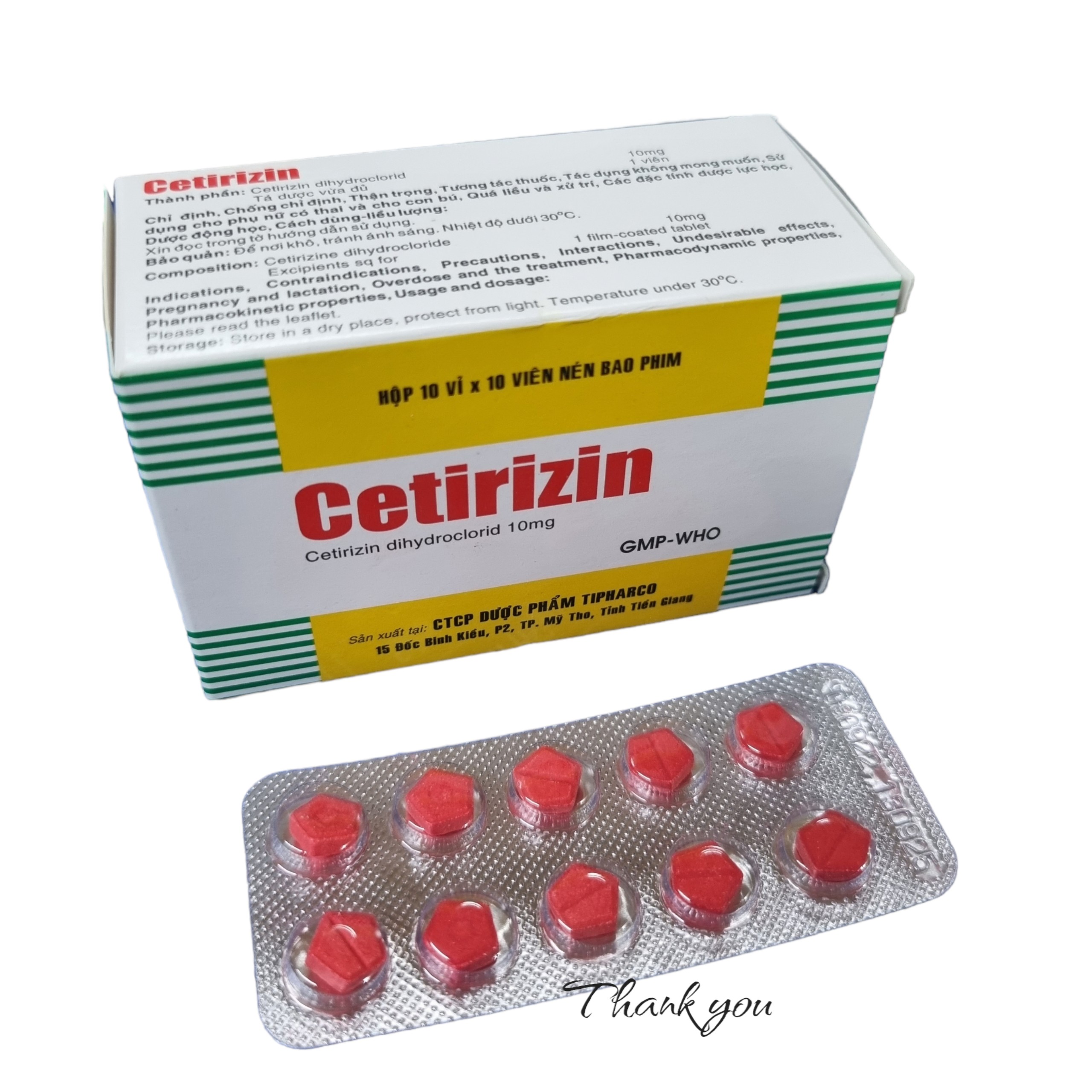 Cetirizin 10mg_H100v_Tiền Giang