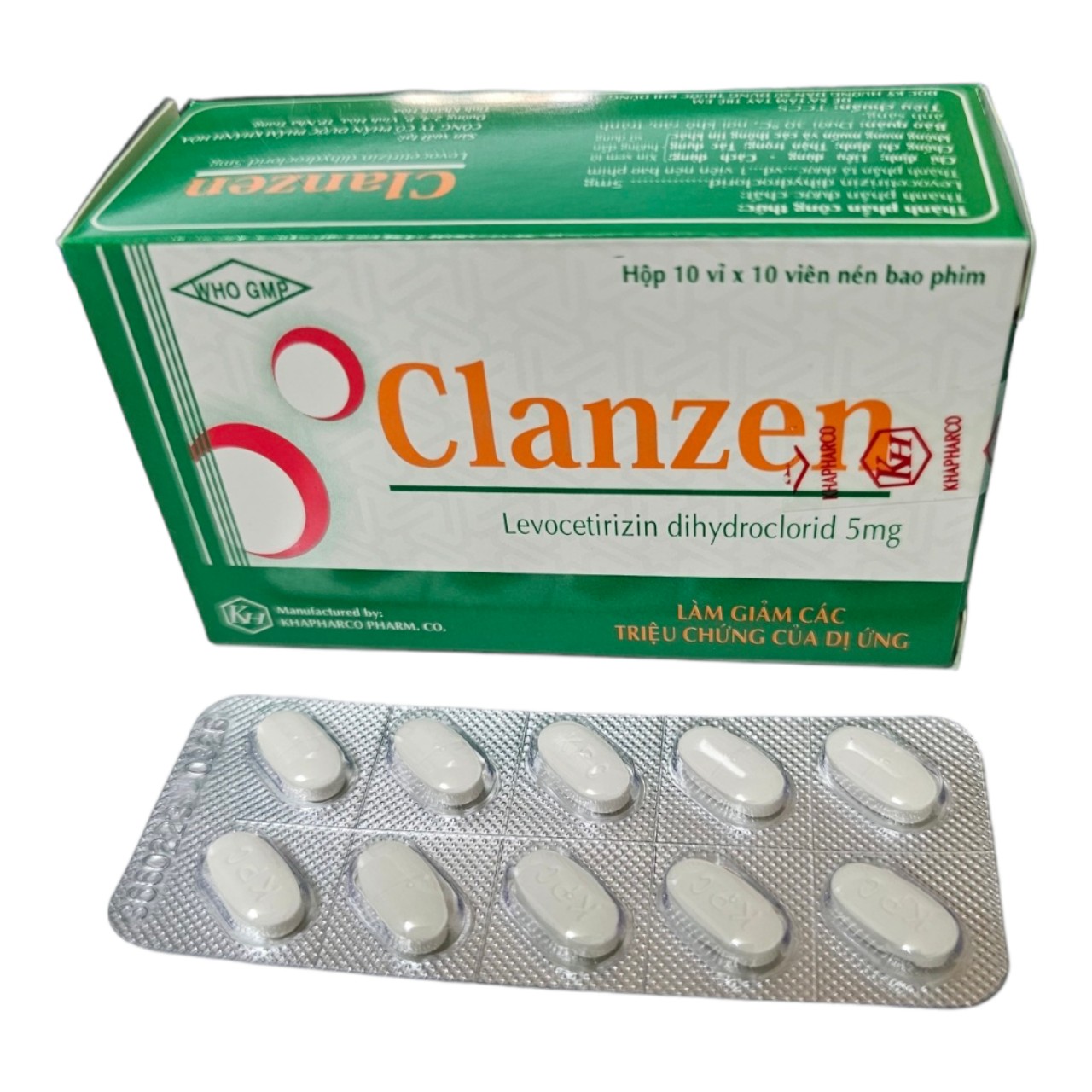 Clanzen_Levocetirizin 5mg_H100v_Khánh Hòa