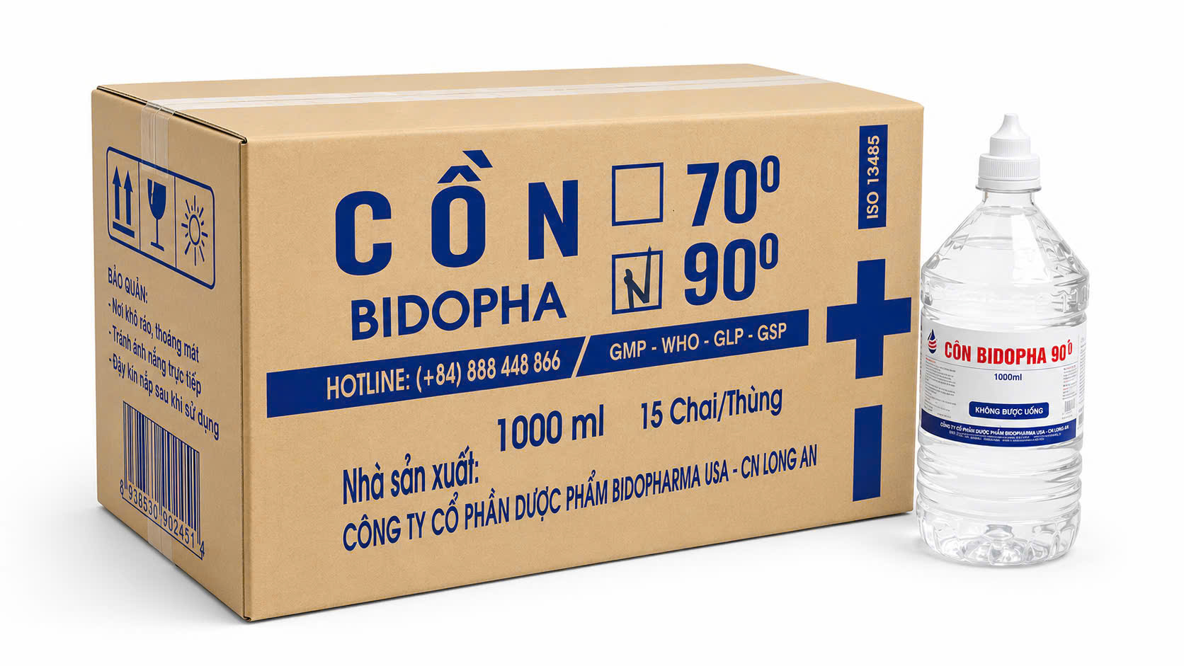 Bido_Cồn Bidopha 90 độ 1 Lít_T/15/1000ml_K15