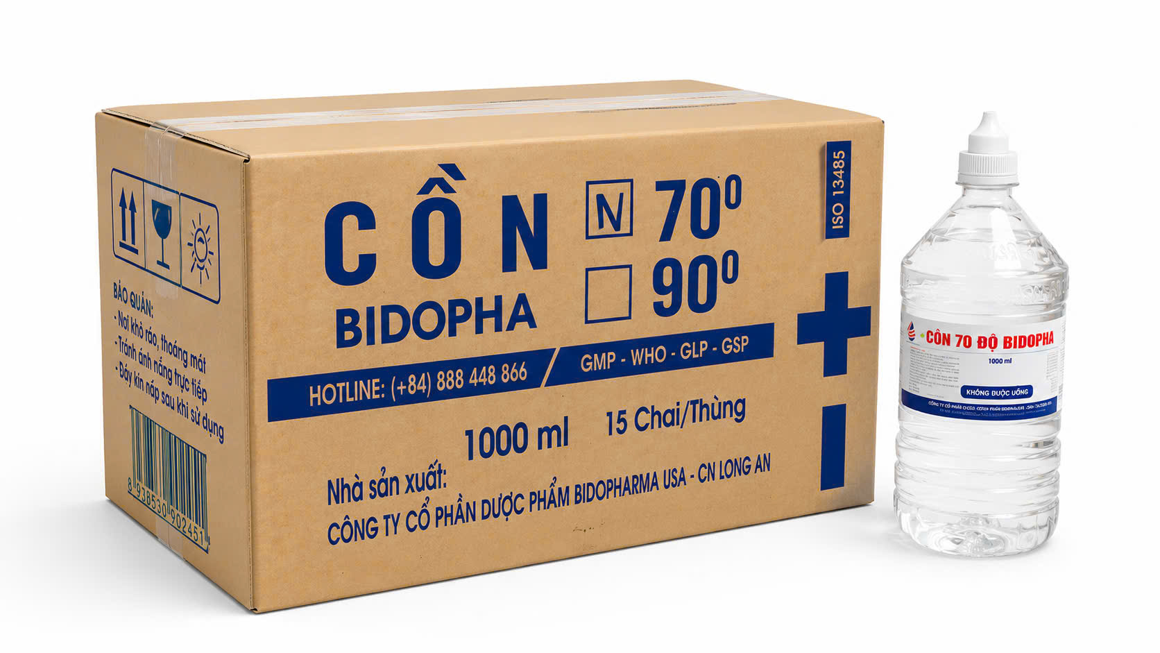 Bido_Cồn Bidopha 70 độ 1 Lít_T/15/1000ml_K15