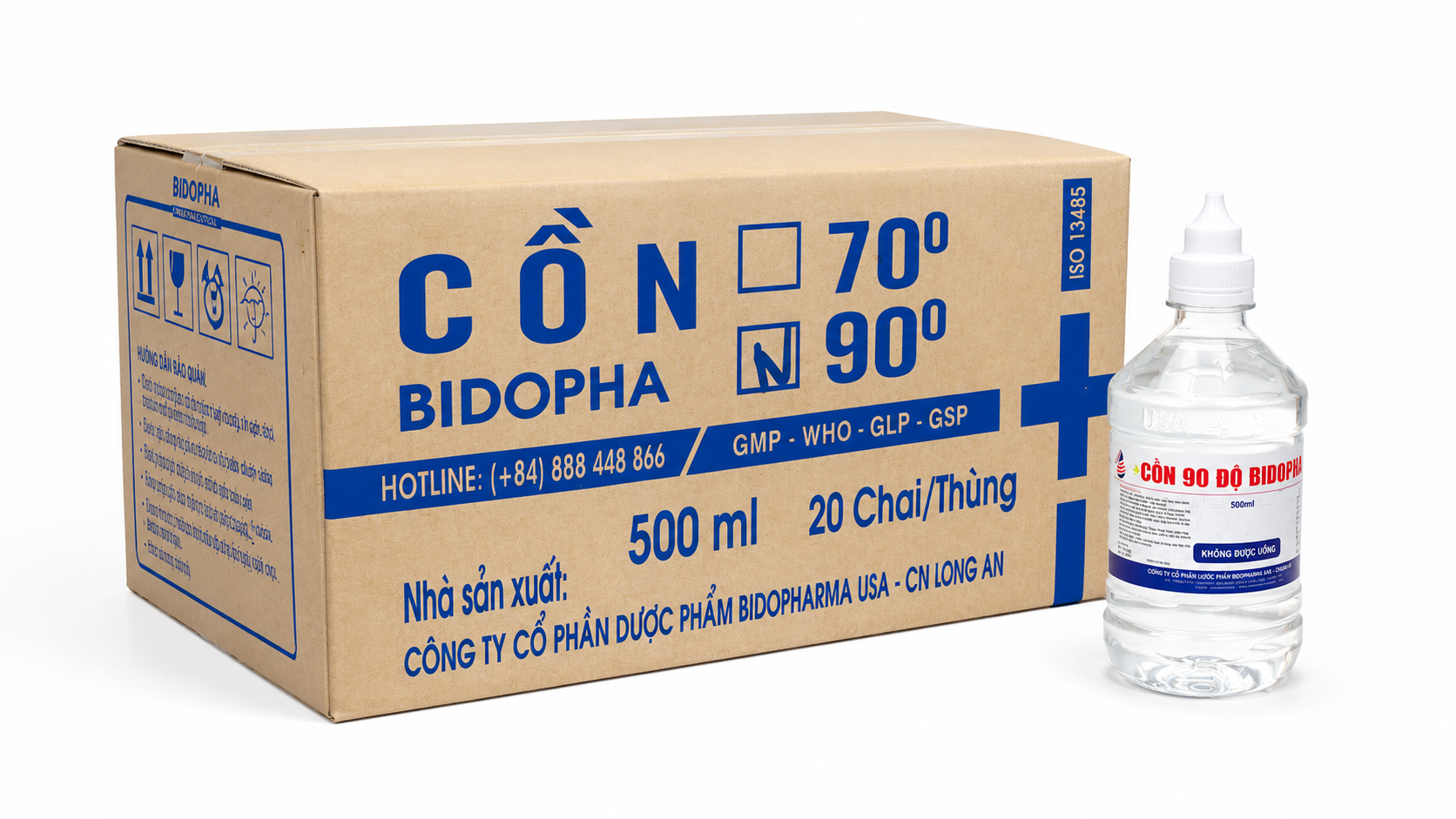 Bido_Cồn Bidopha 90 độ 0.5 Lít_T/20/500ml_K20