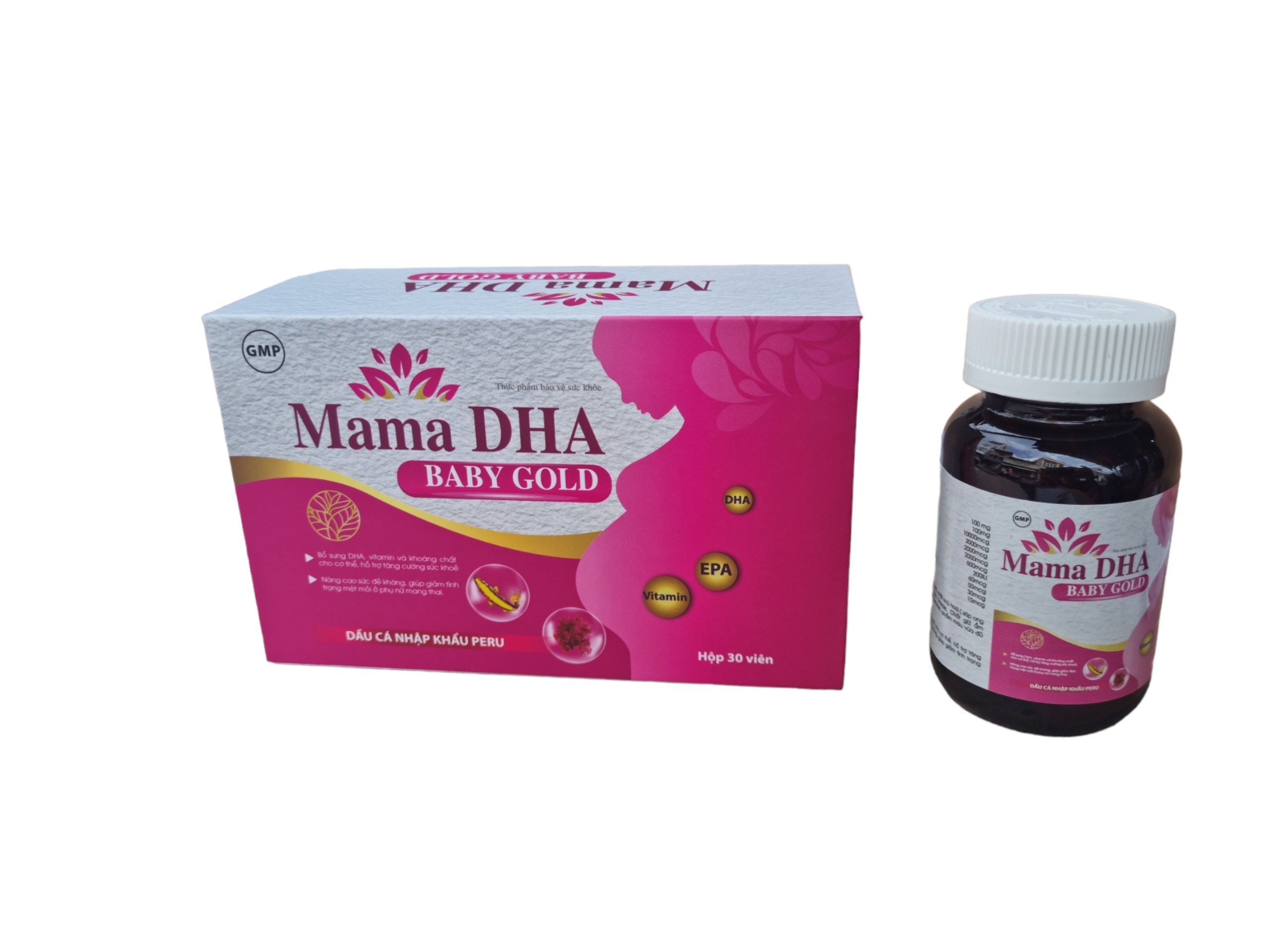 Bổ bầu Mama DHA Baby - chai 30v hộp cứng