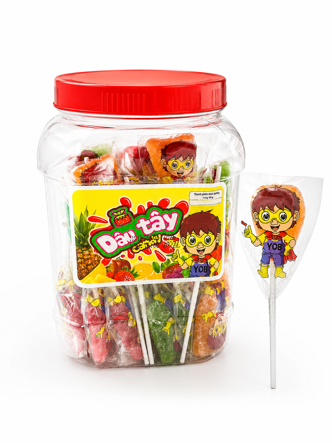 Dâu Tây Candy_Kẹo Dẻo Hình Bé Trai_H/50 que_K12