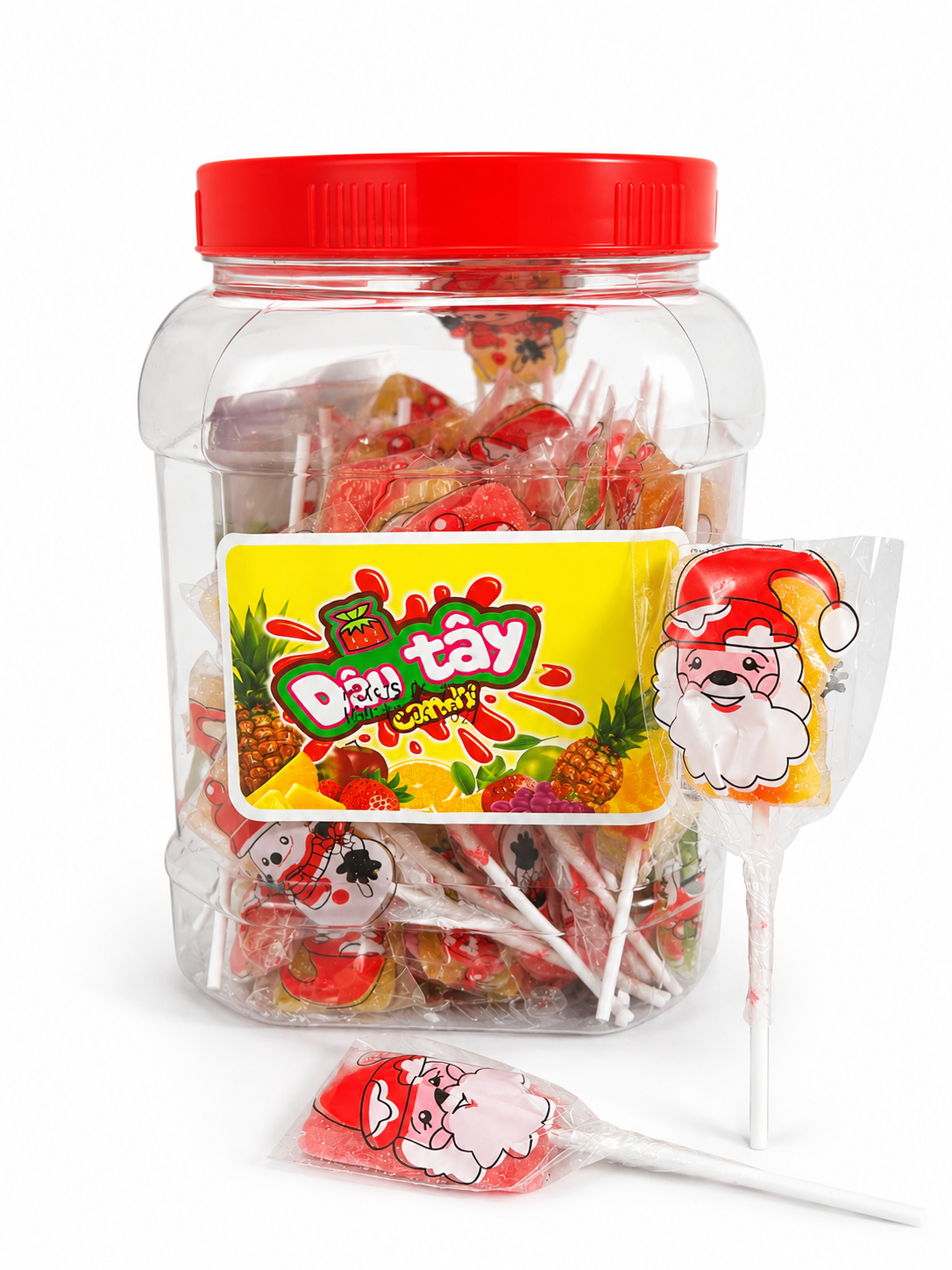 Dâu Tây Candy_Kẹo Dẻo Hình Noel_H/50 que_K12