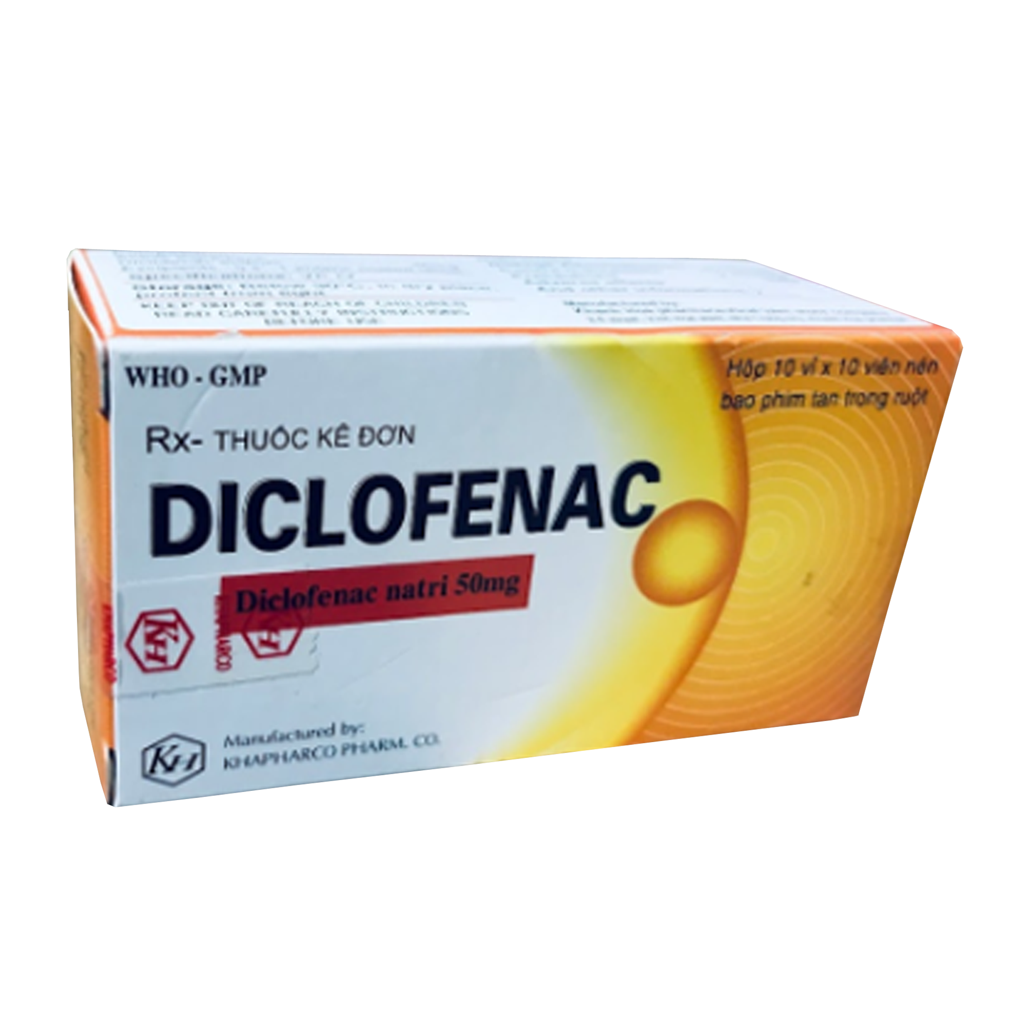 DICLOFENAC  50 - Hộp 100v Khánh Hòa