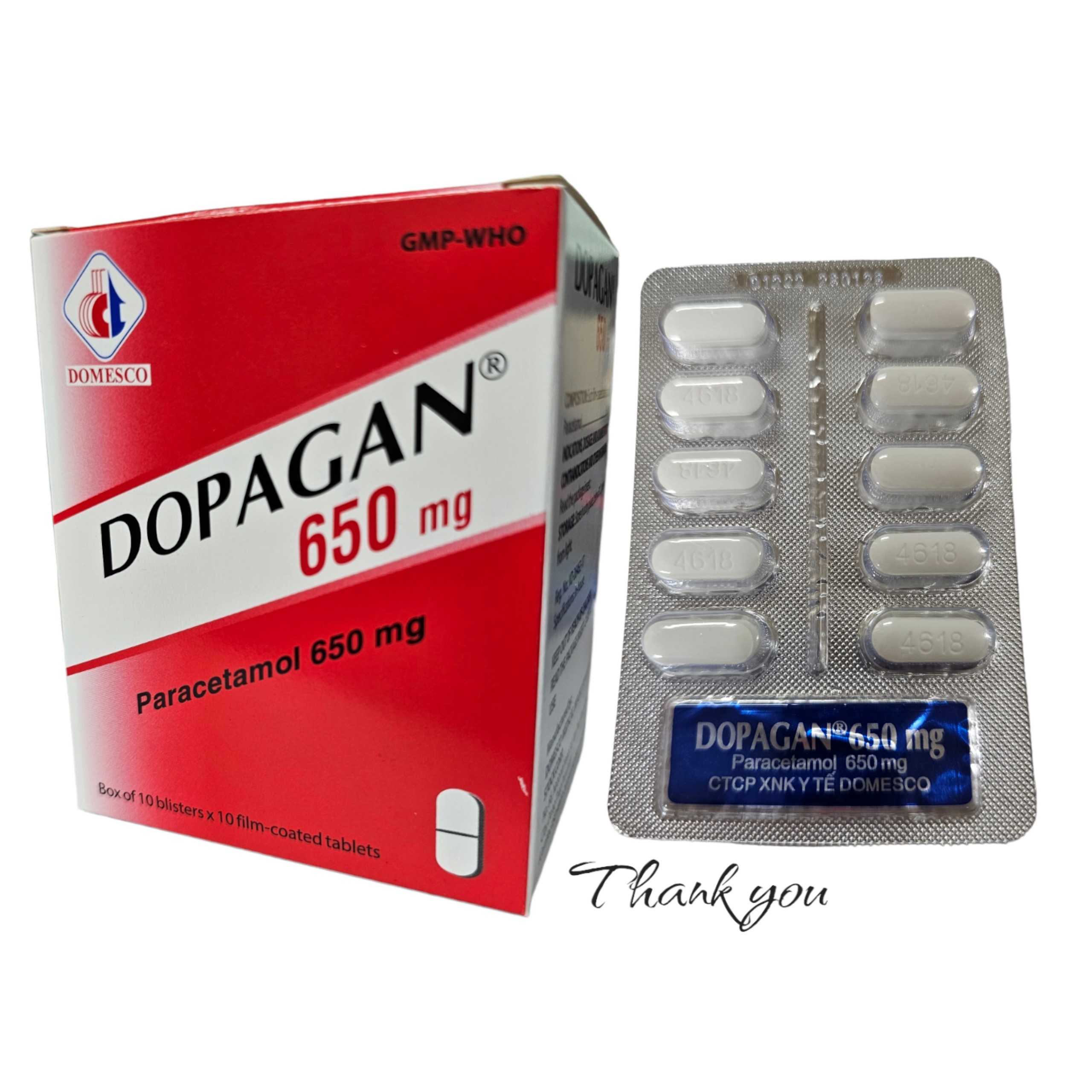 DOPAGAN 650_Paracetamol 650mg_H100v_DMC