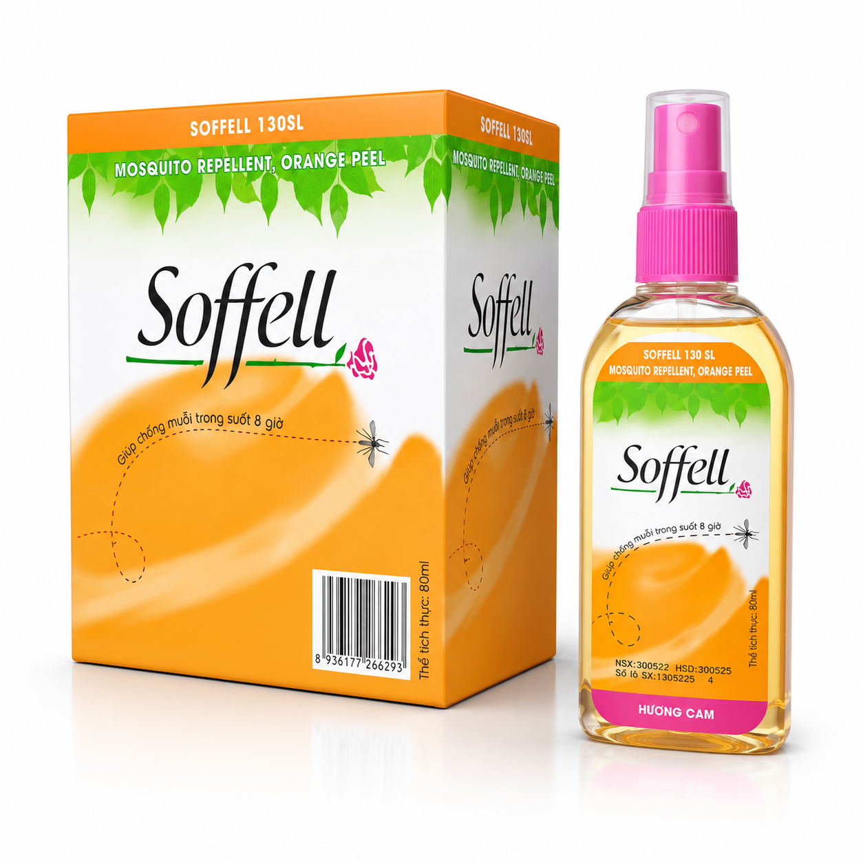 Dung dịch xit muỗi chóng muỗi  Soffell (Cam)_C/80ml