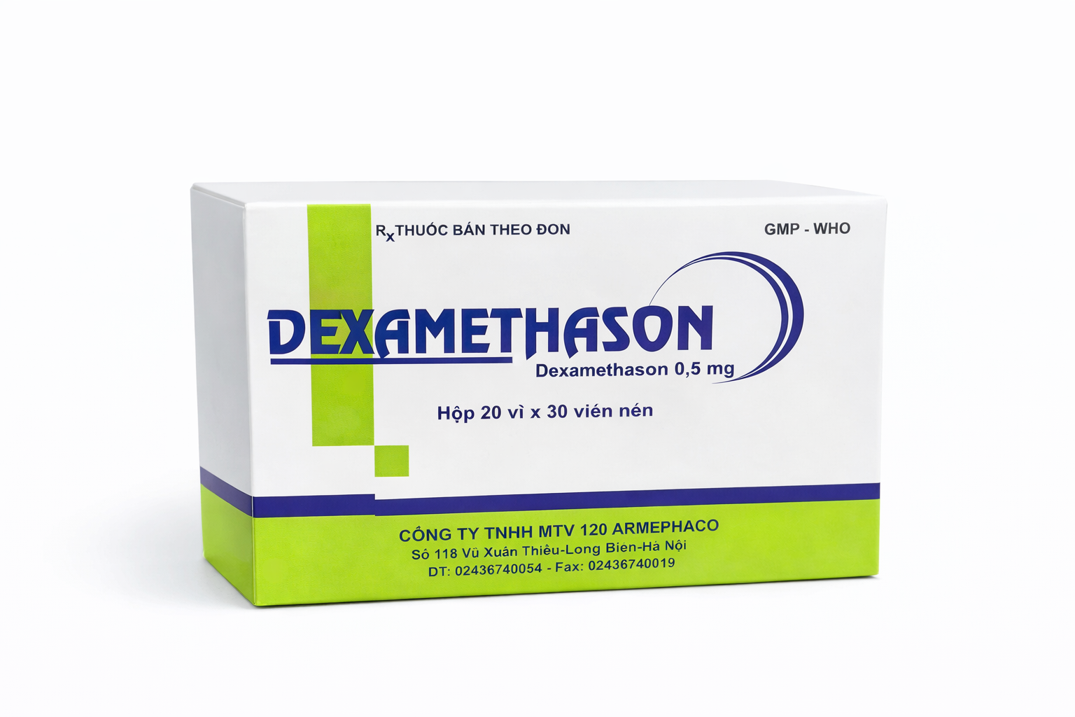 Dược 120_Dexamethason 0.5mg xanh trắng_H600v_K75