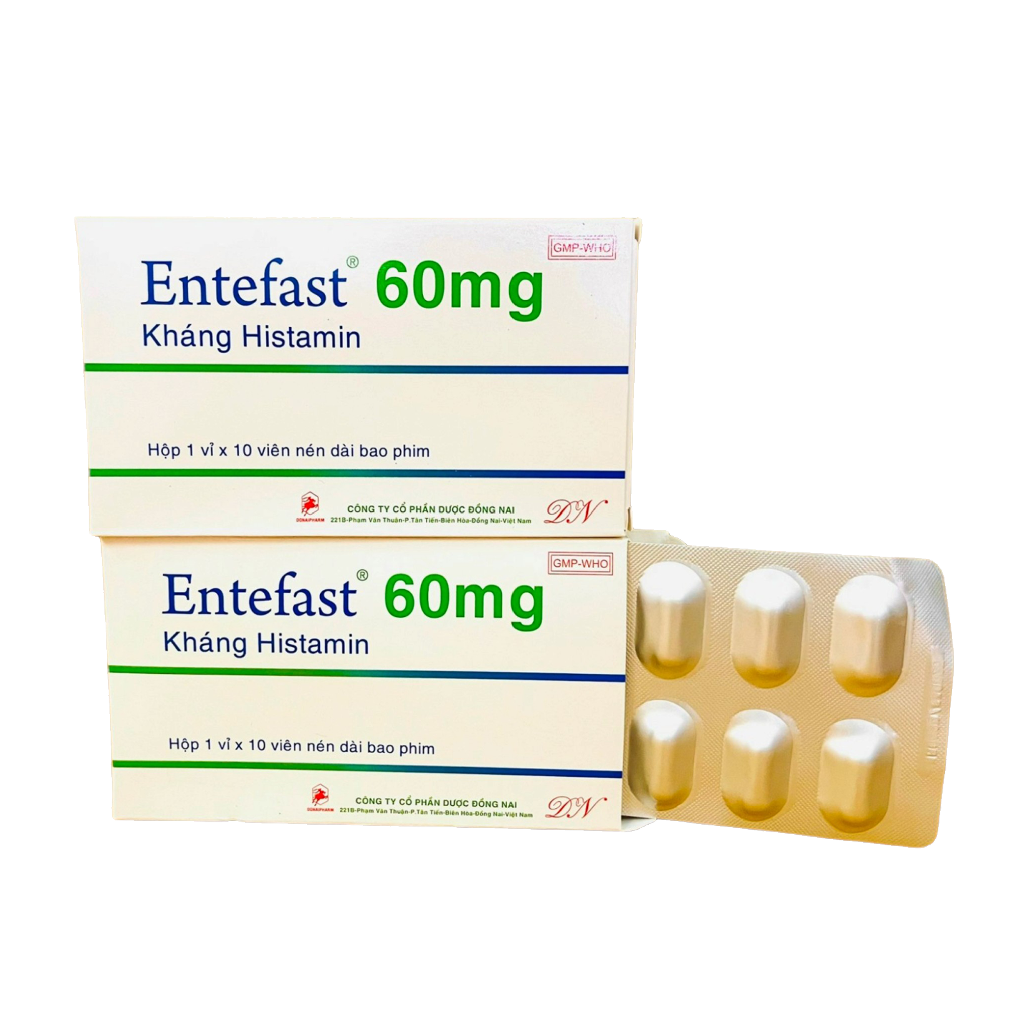 Entefast 60 kháng Histamin hộp 1 vỉ x 10 viên- Đồng Nai