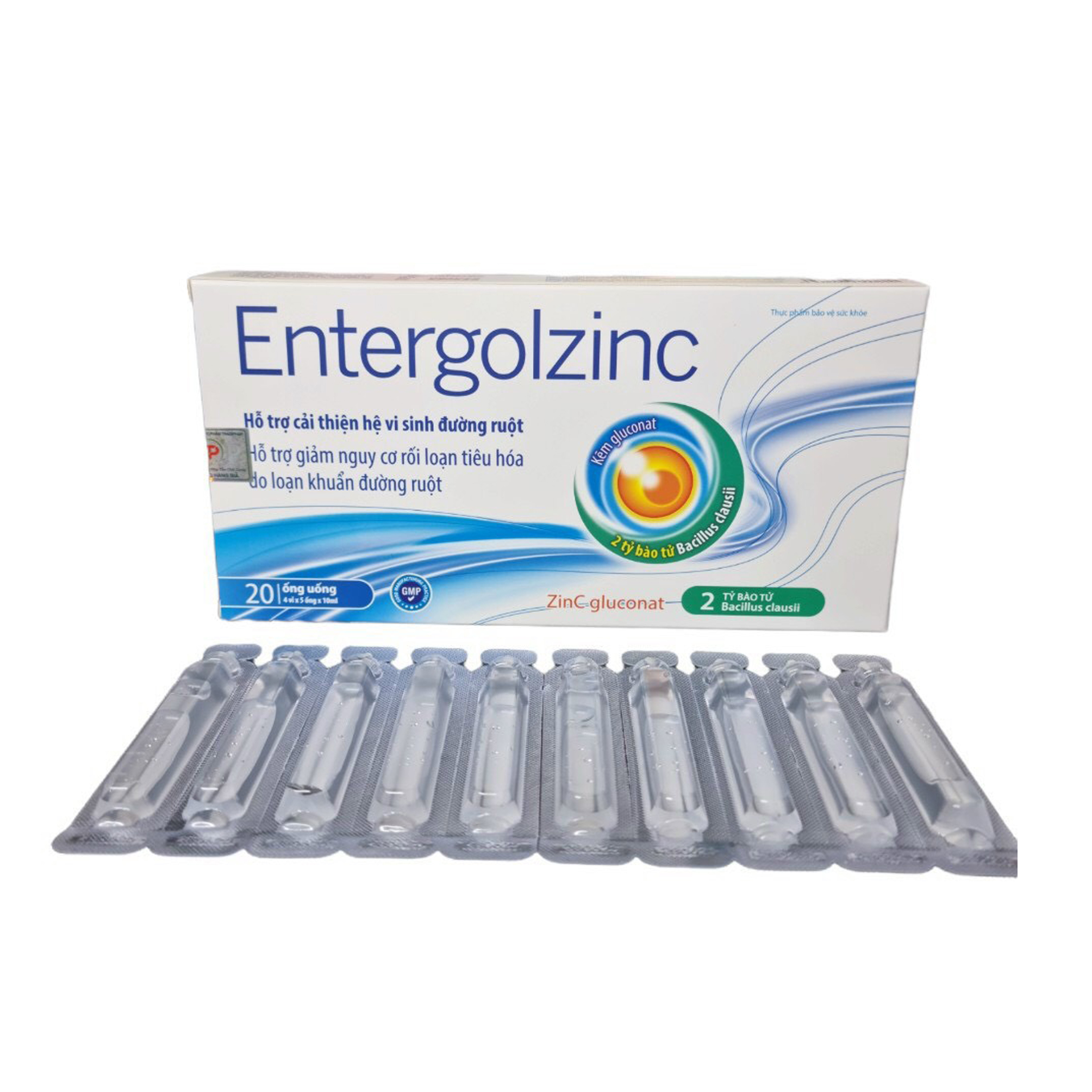 Entergolzinc Kẽm (Entero)-Hộp 20 ống x 10ml_K88