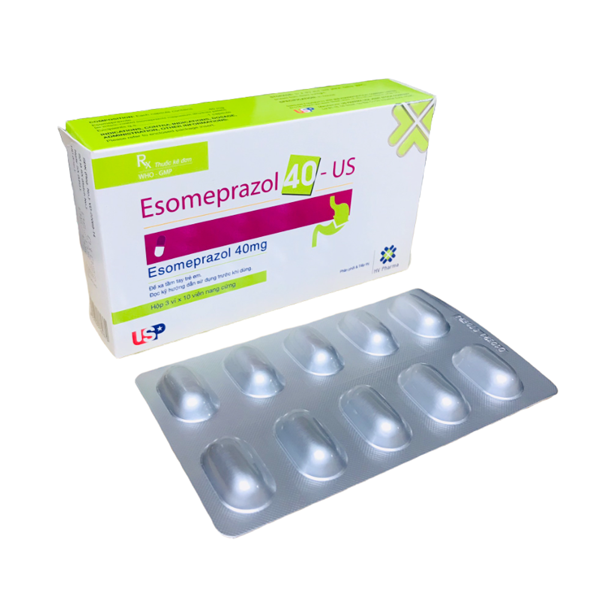 Esomeprazol 40 - Hộp 3 vỉ x 10 viên nang cứng