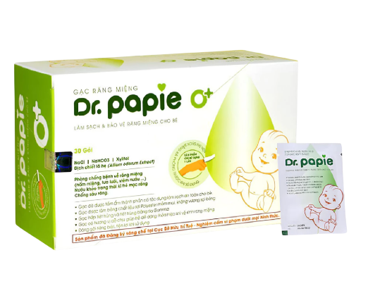 Gạc Rơ Lưỡi Dr.Papie Cho Bé Sơ Sinh Hộp 30 gói