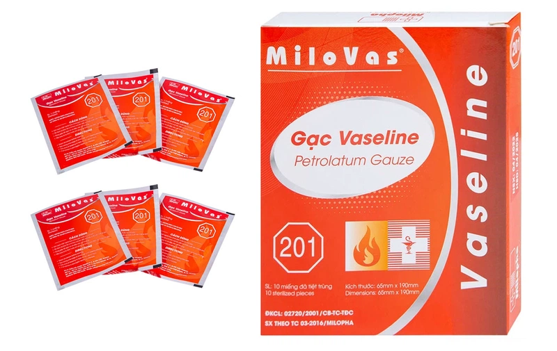 Gạc tiệt trùng Vaseline P Milovas_H/10m