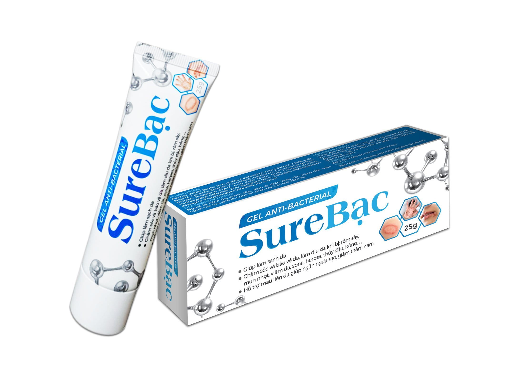 Gel Anti-bacterial - SURE BẠC- Tuýp 25g_K420