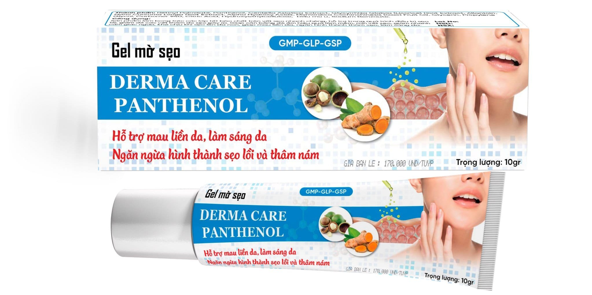 Gel mờ sẹo DERMACARE PANTHENOL_T10gr