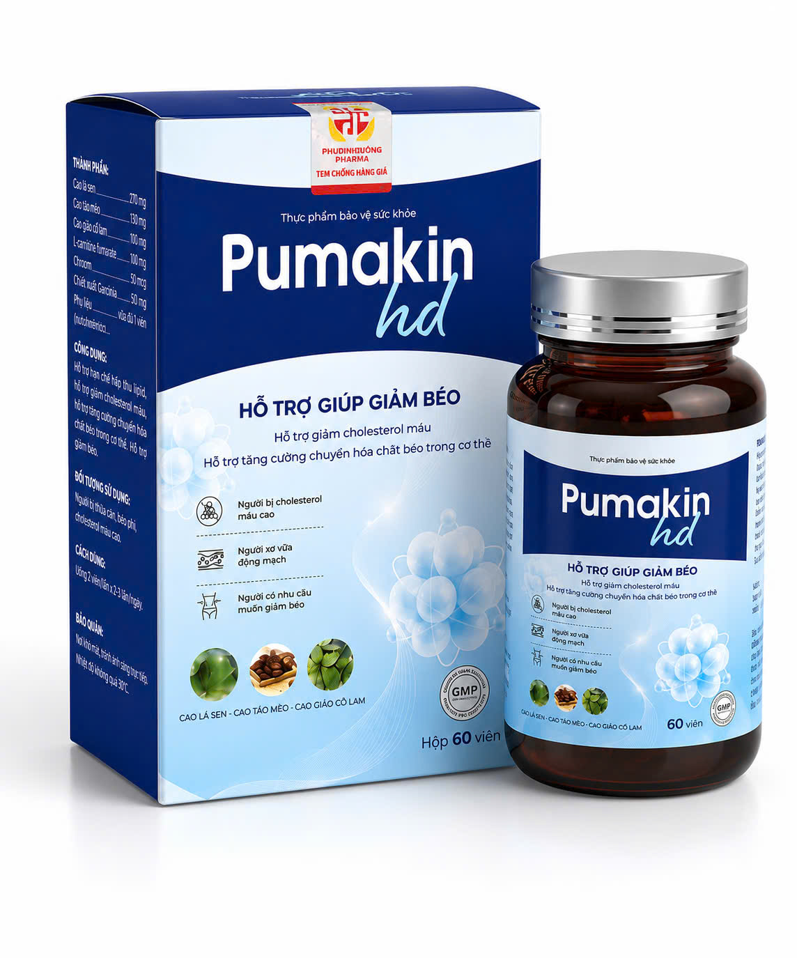 Hỗ trợ giảm Béo Pumakin HD Xanh_C/60v_K48