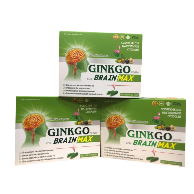 GINKGO BILOBA CERE BRAIN MAX_Hộp Cứng 2 lọ x30v_K36