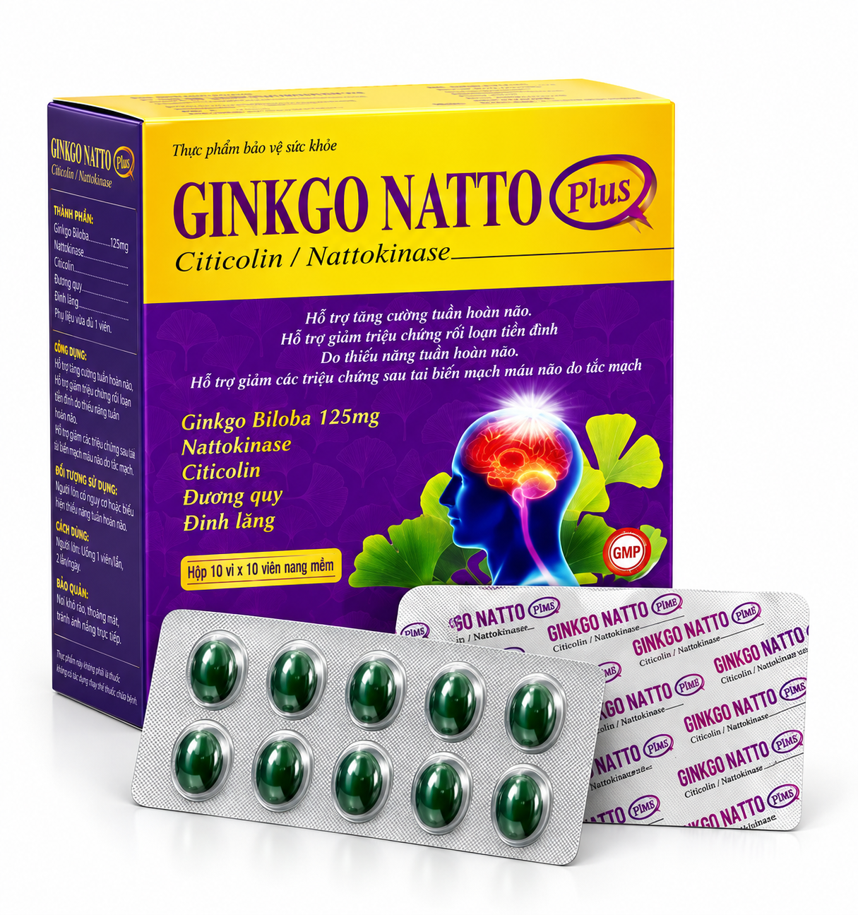 Ginkgo Natto Plus Tím vàng_H/100v_K105
