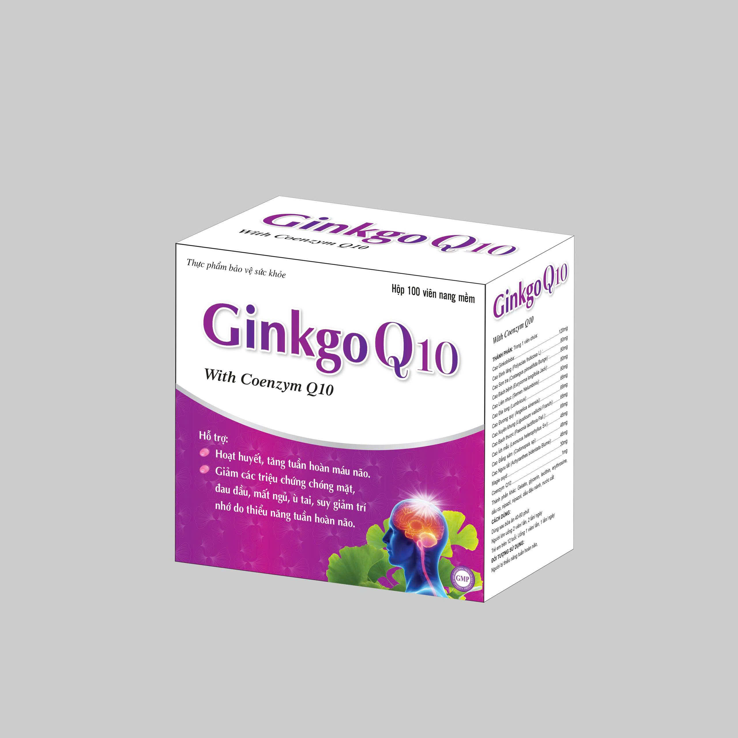 Ginkgo Q10 With Coenzym Q10 (120 tím)_H/100v